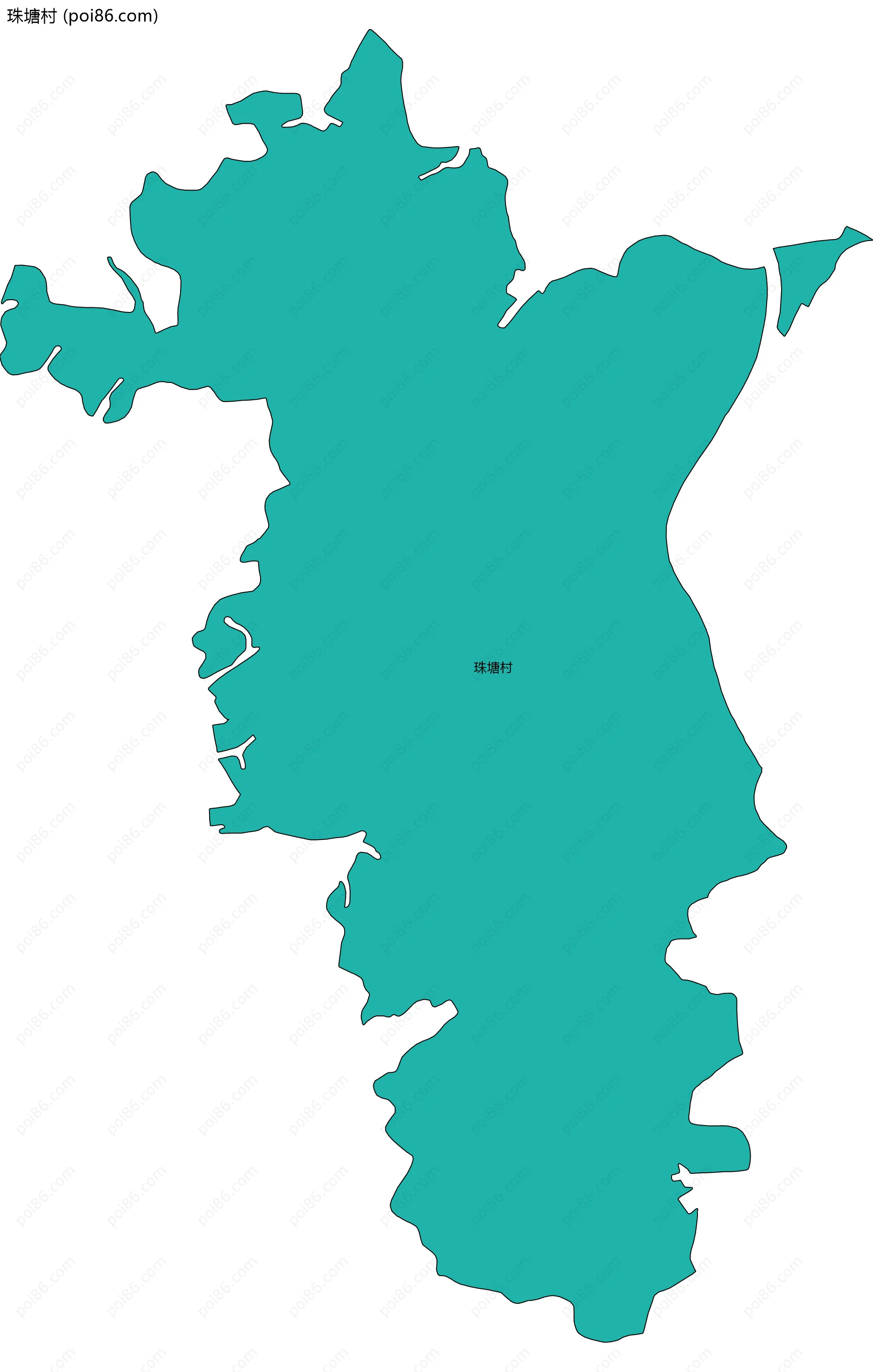 珠塘村边界地图