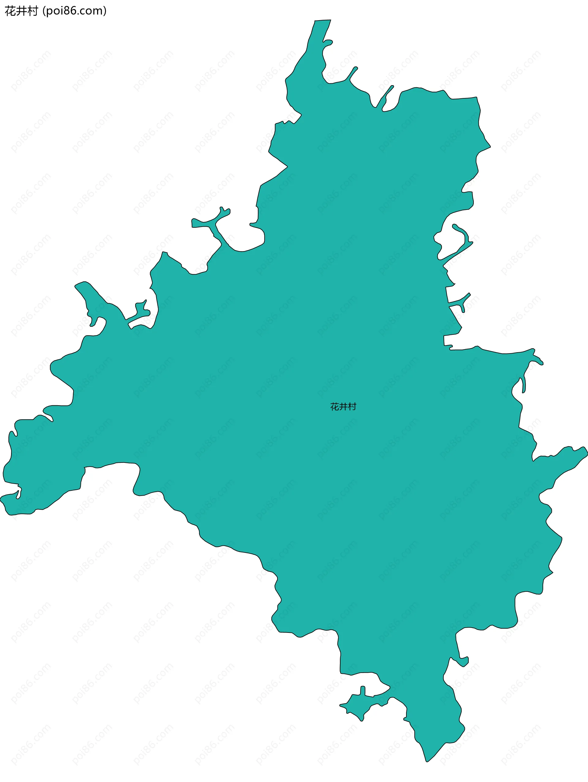 花井村边界地图