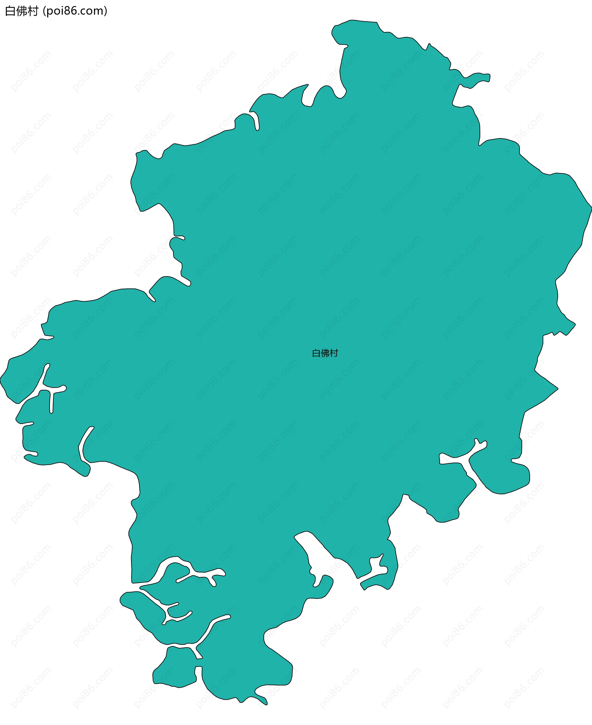 白佛村边界地图