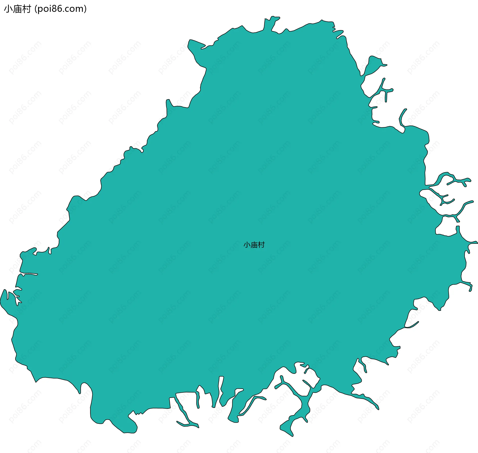 小庙村边界地图