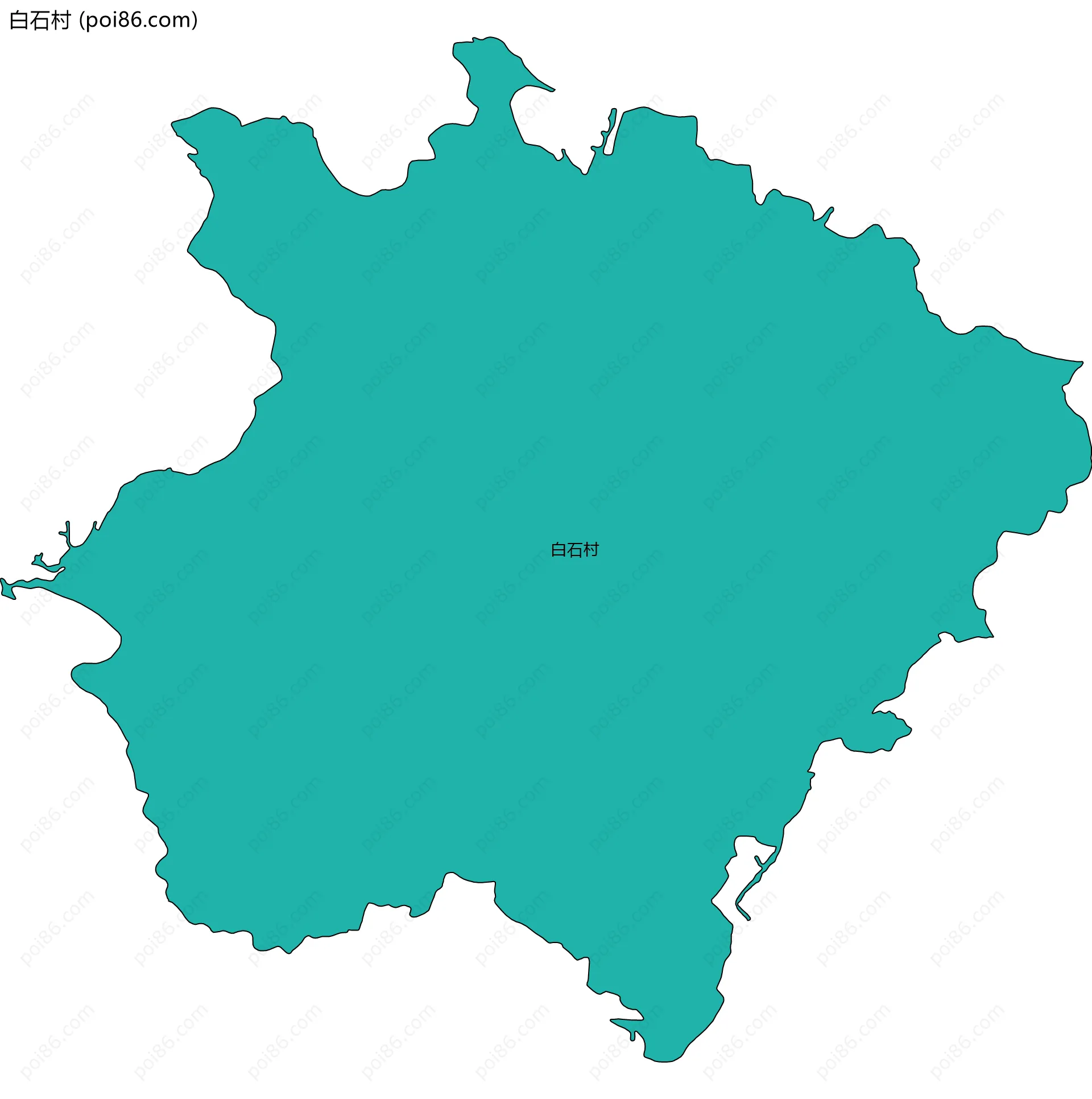 白石村边界地图