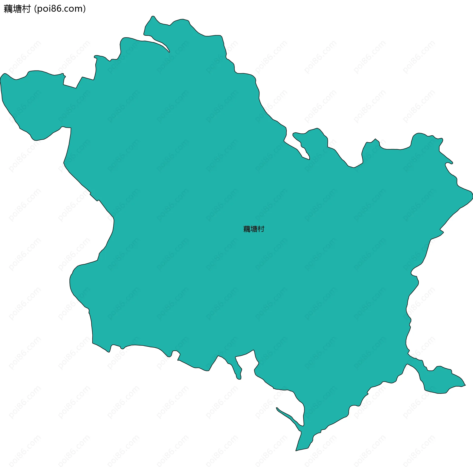 藕塘村边界地图