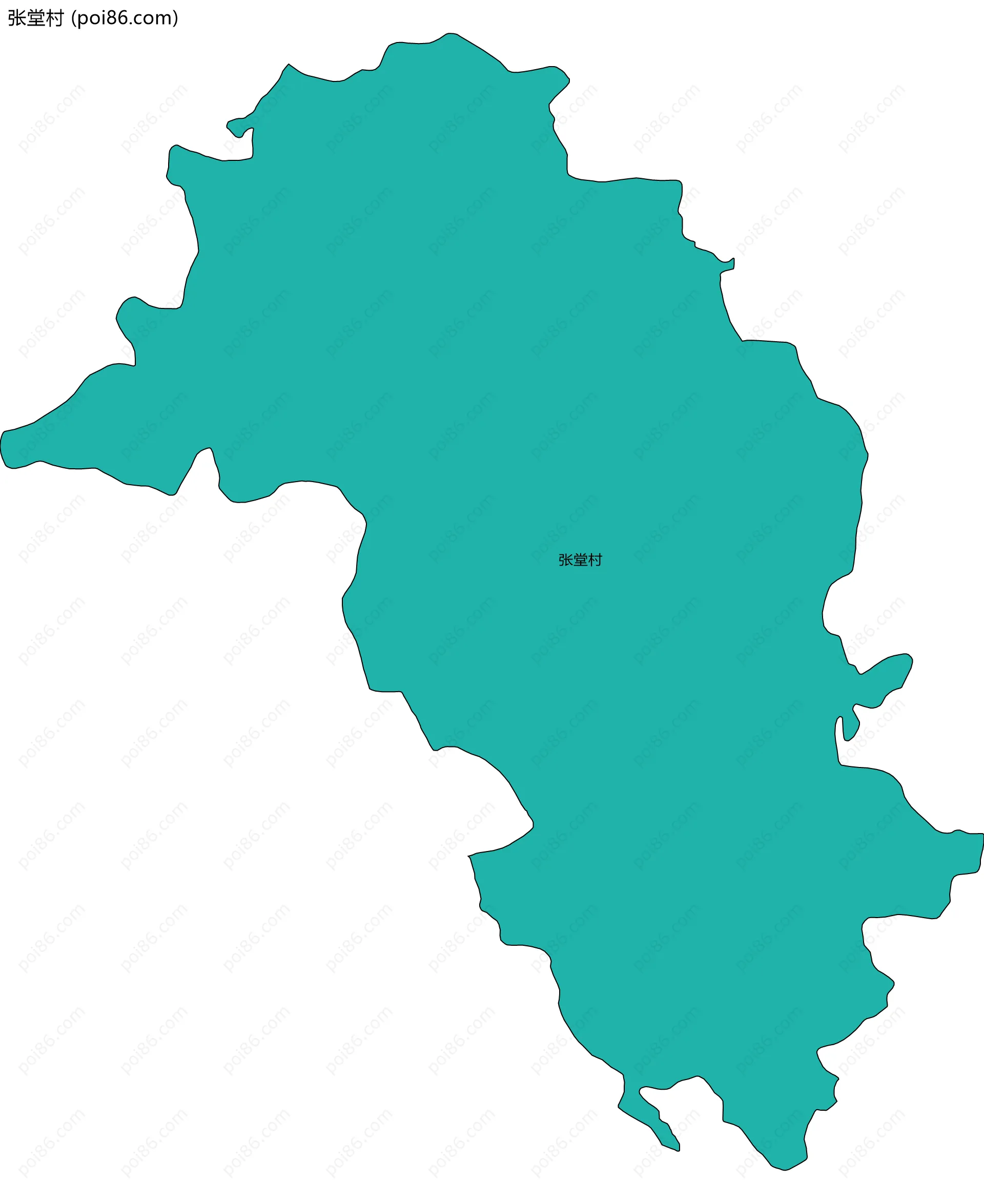 张堂村边界地图