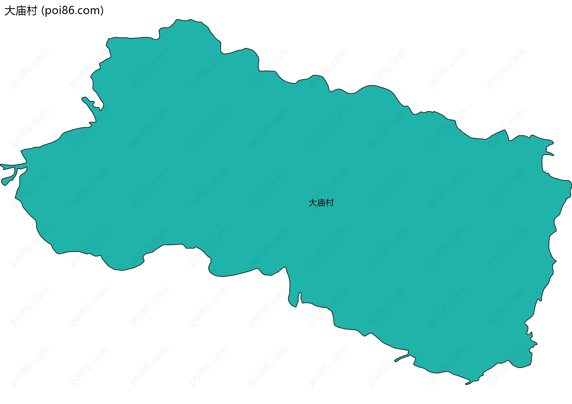 大庙村边界地图
