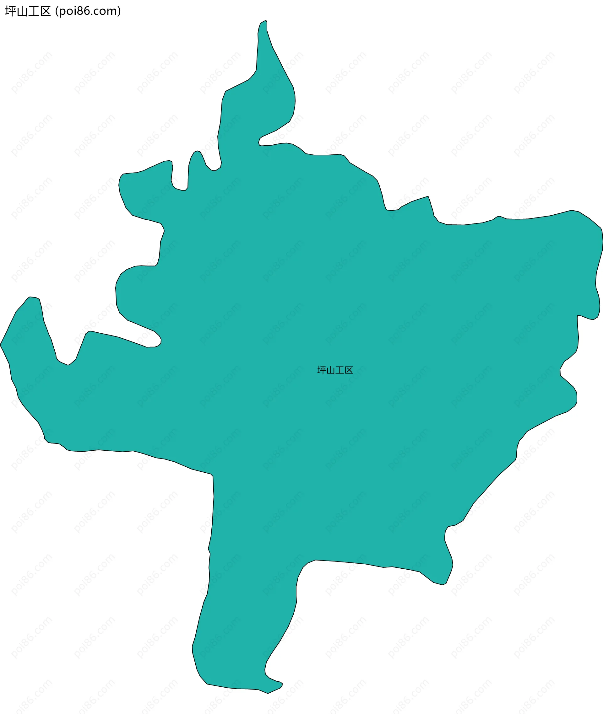 坪山工区边界地图