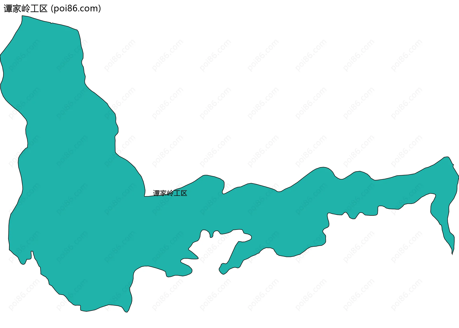 谭家岭工区边界地图