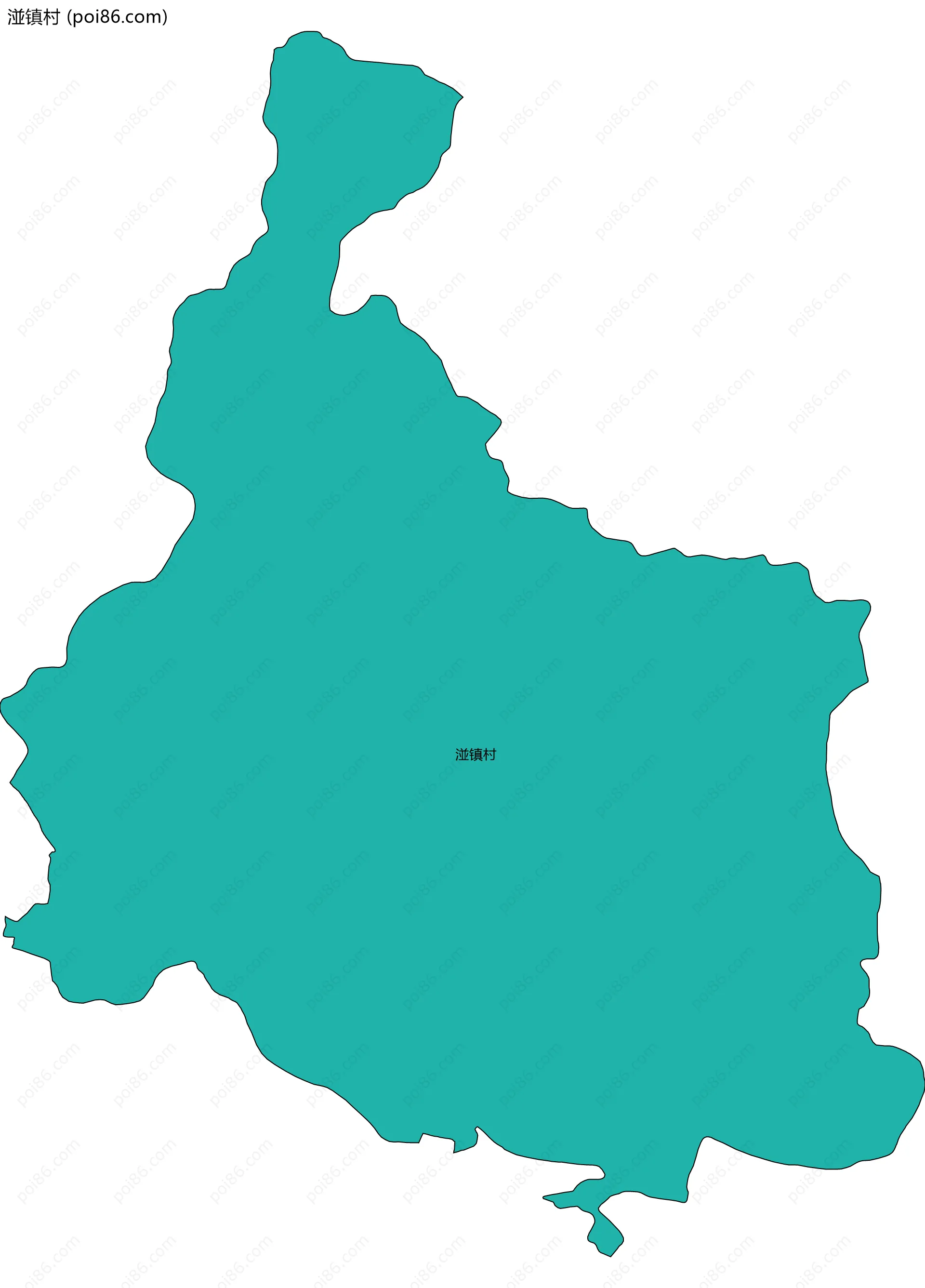 湴镇村边界地图