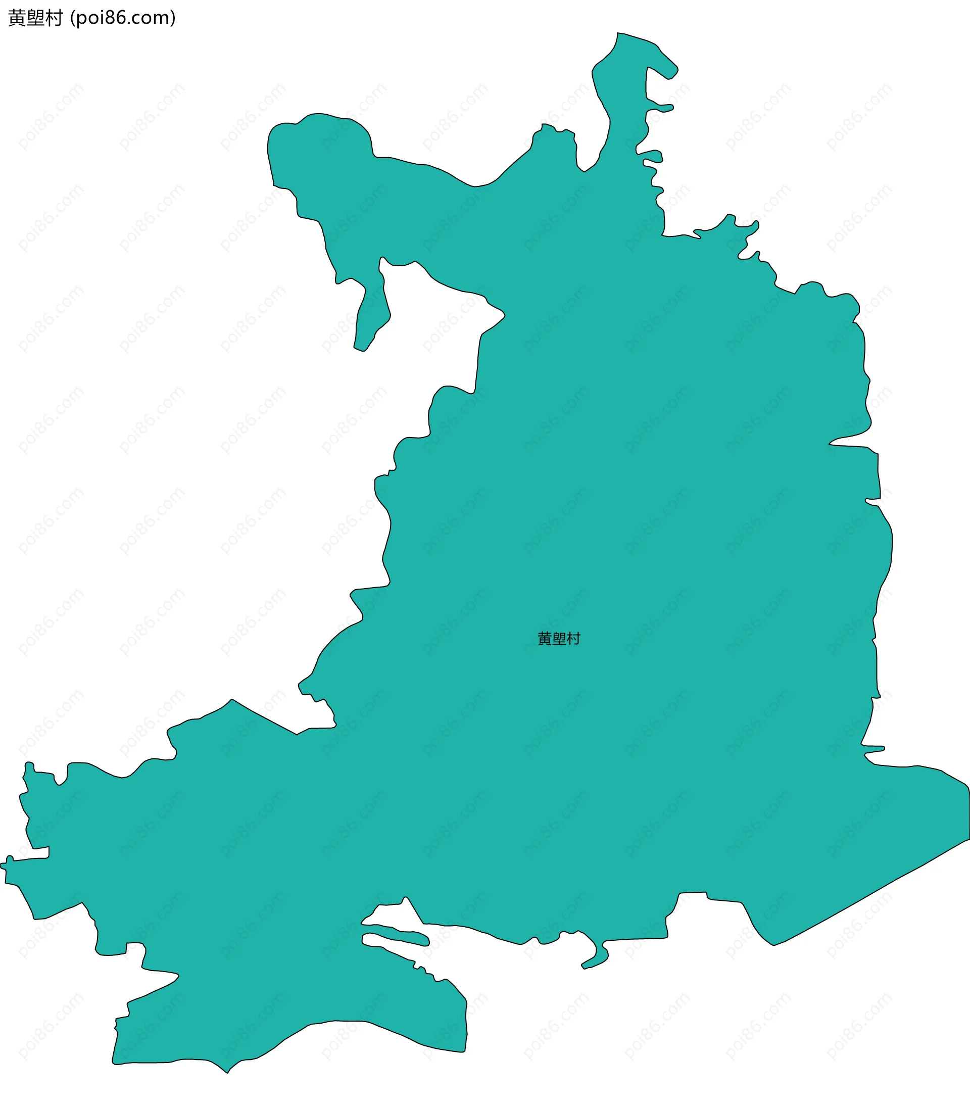 黄塱村边界地图