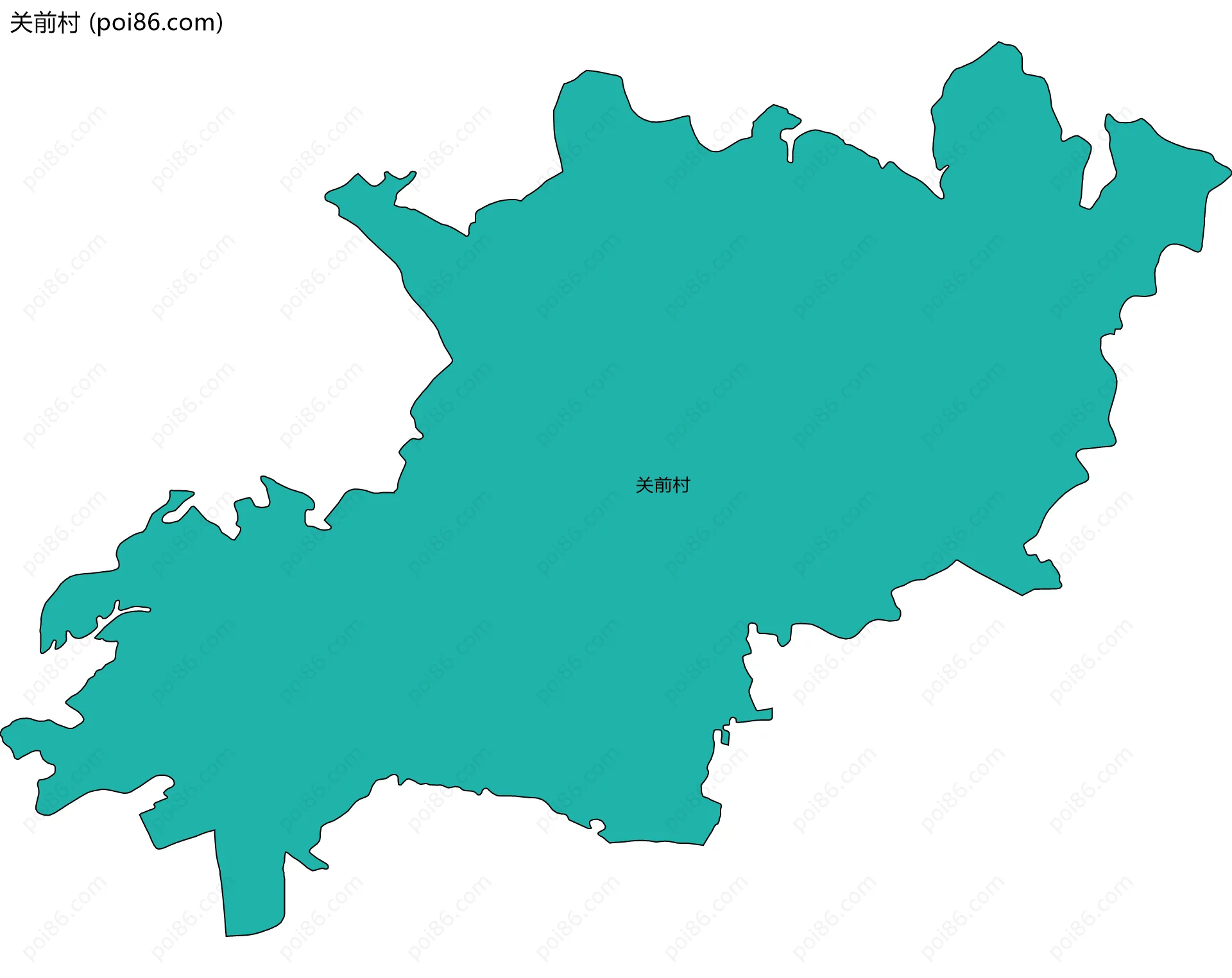 关前村边界地图