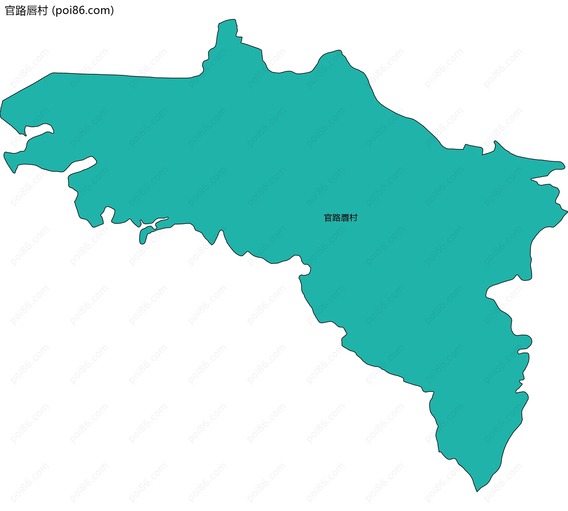 官路唇村边界地图