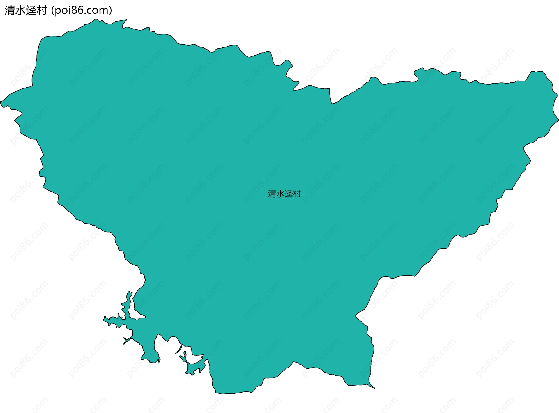 清水迳村边界地图