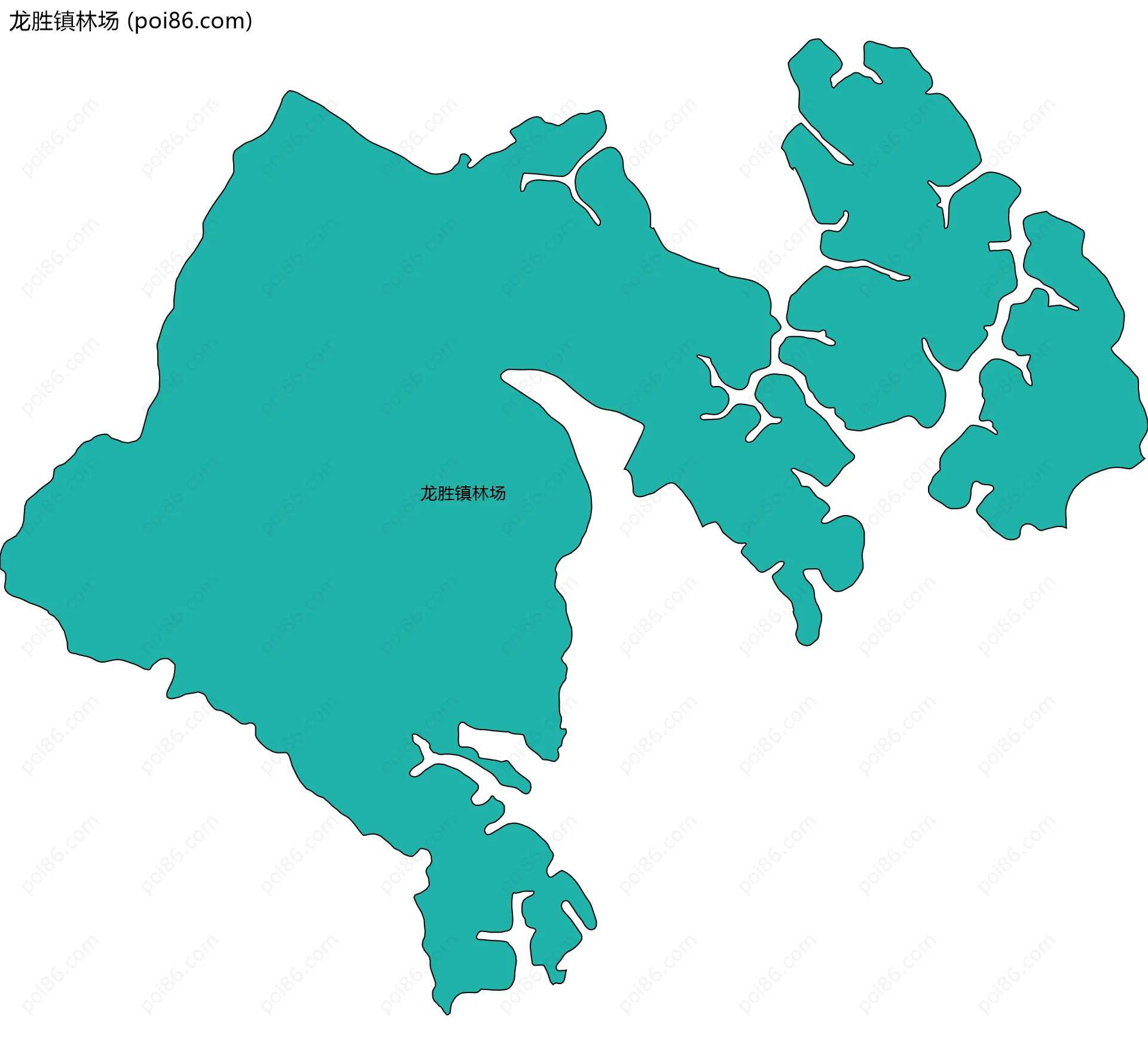 龙胜镇林场边界地图