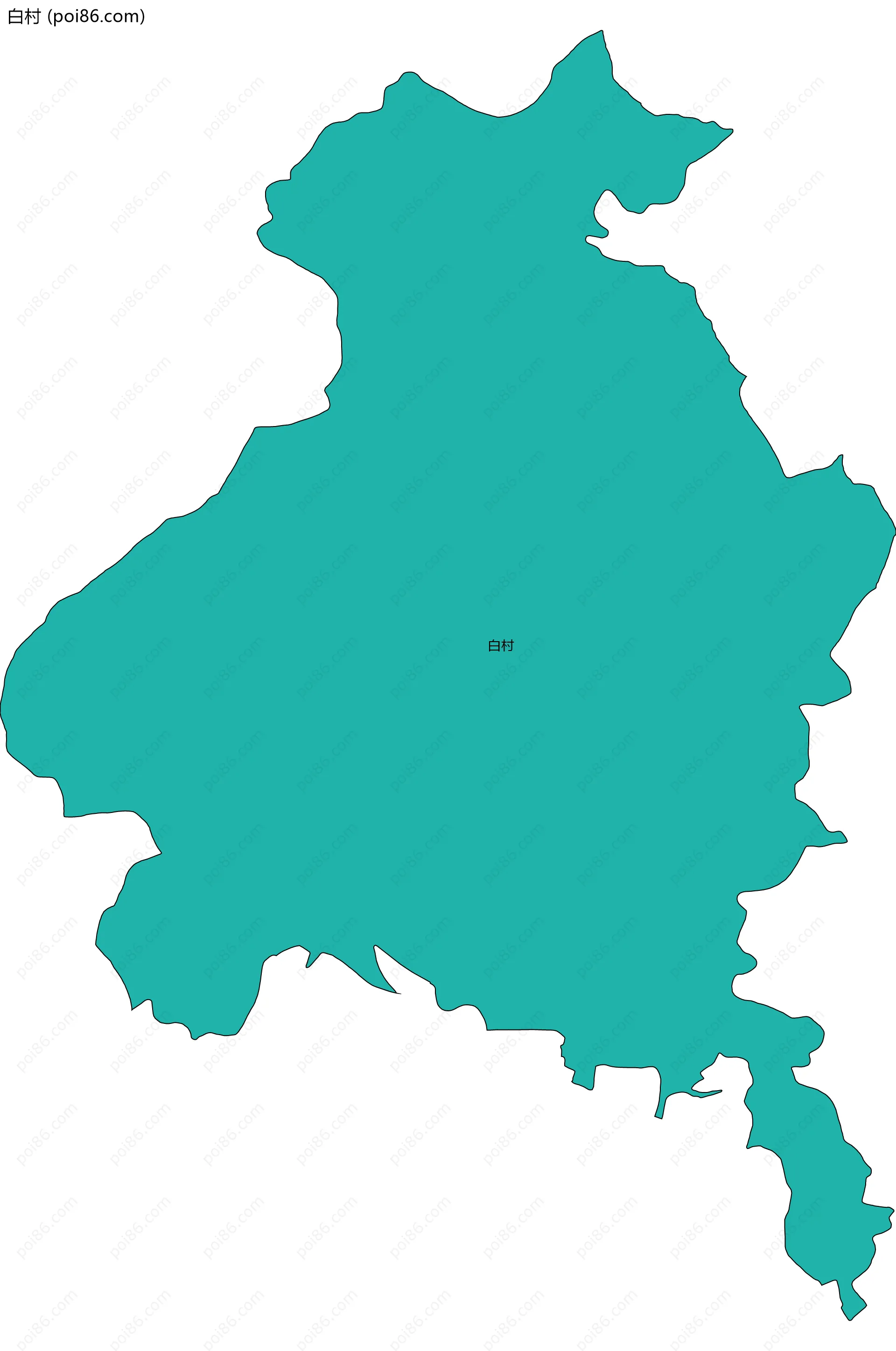 白村边界地图
