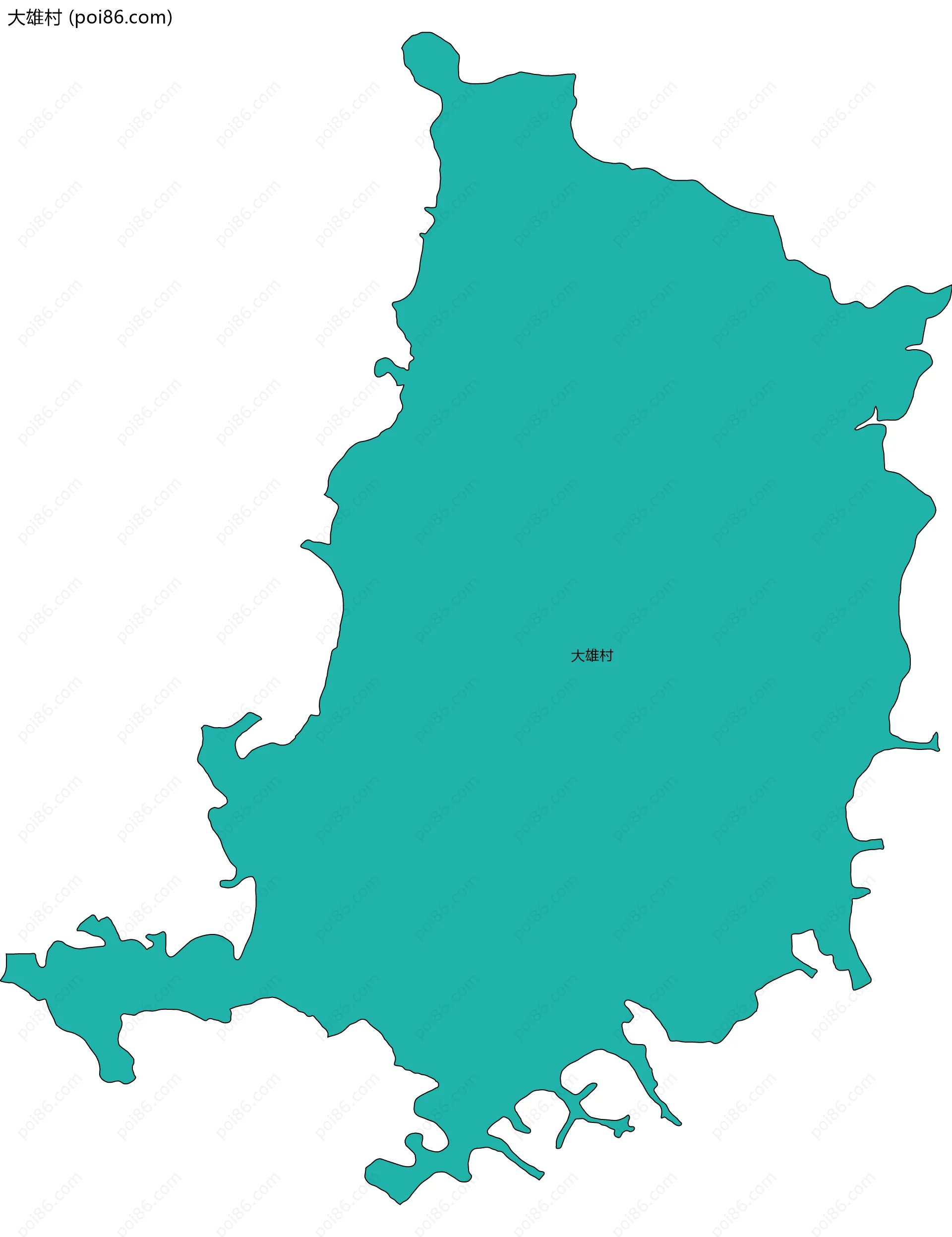 大雄村边界地图