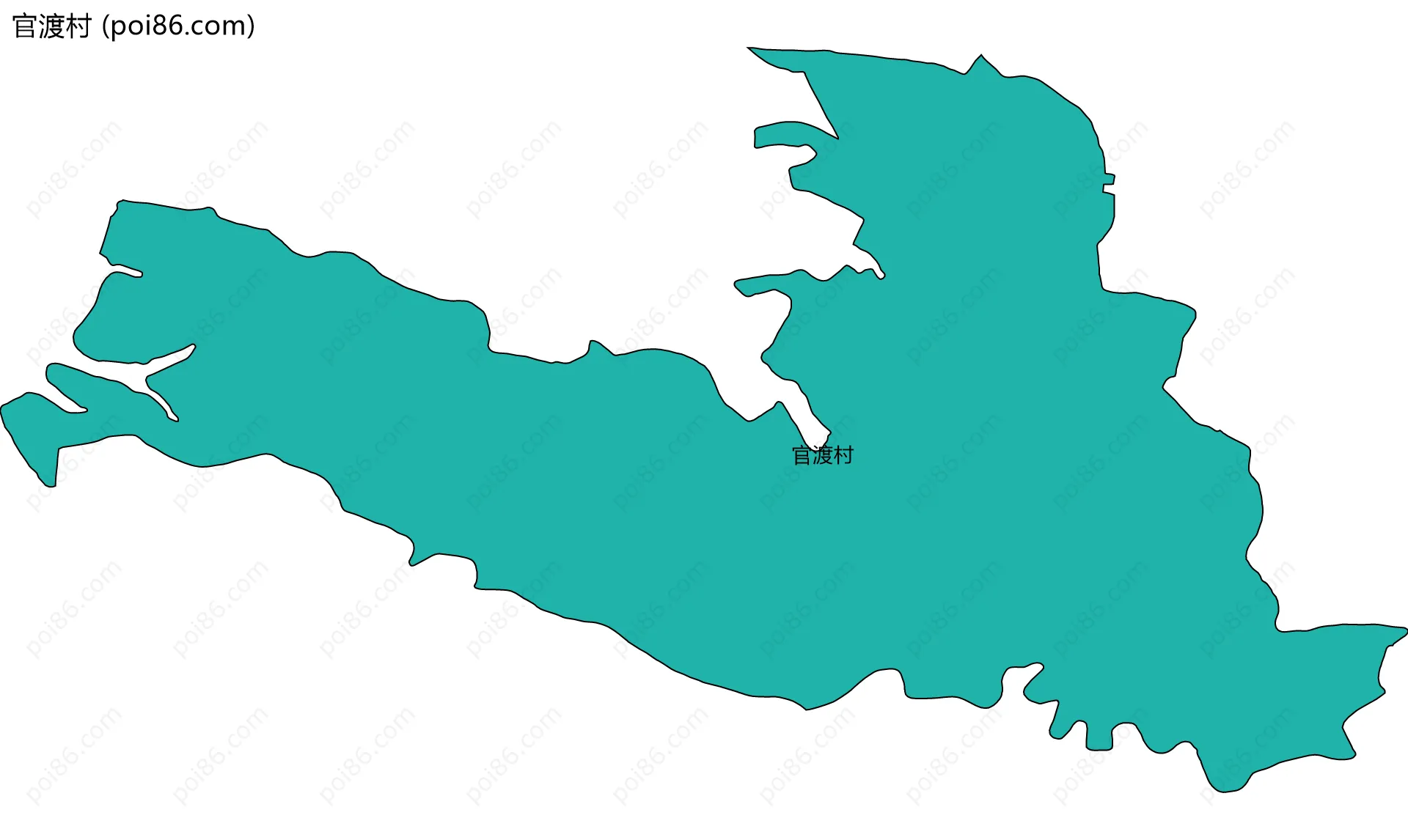 官渡村边界地图