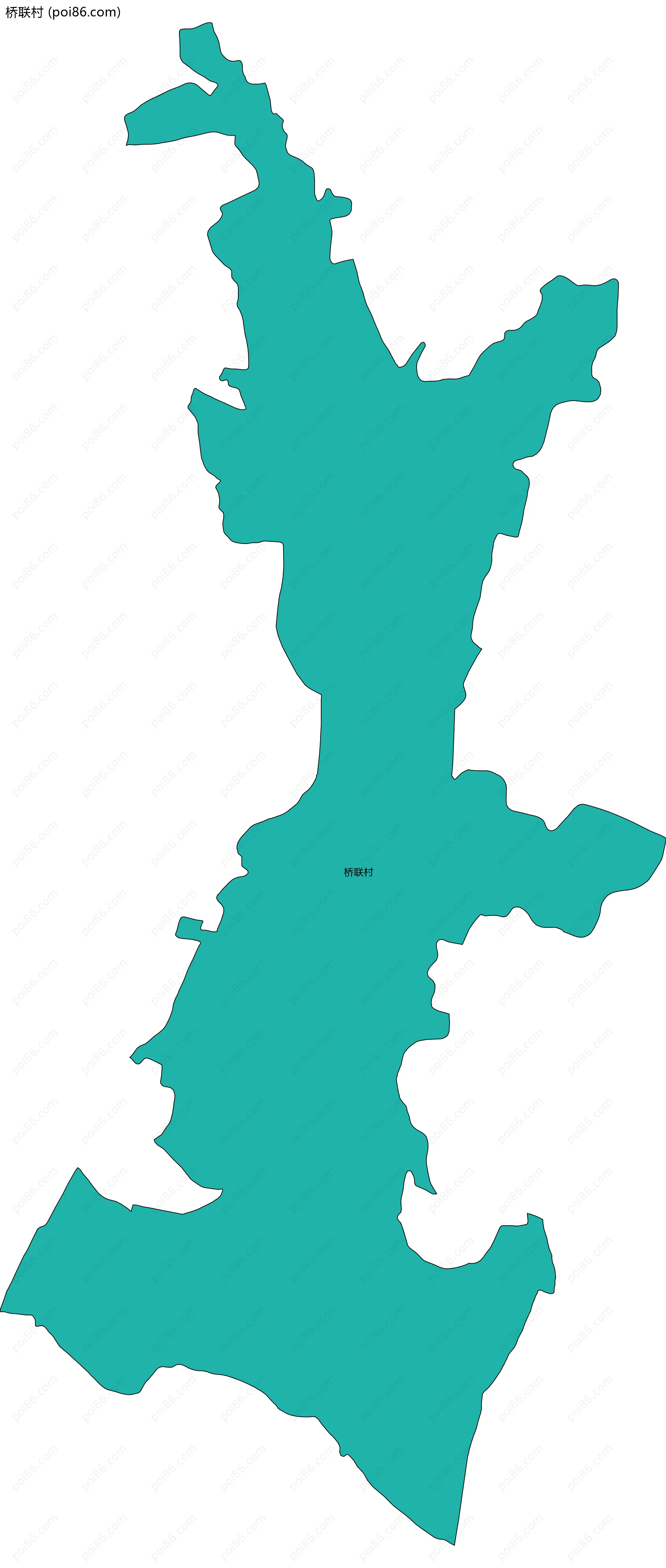 桥联村边界地图