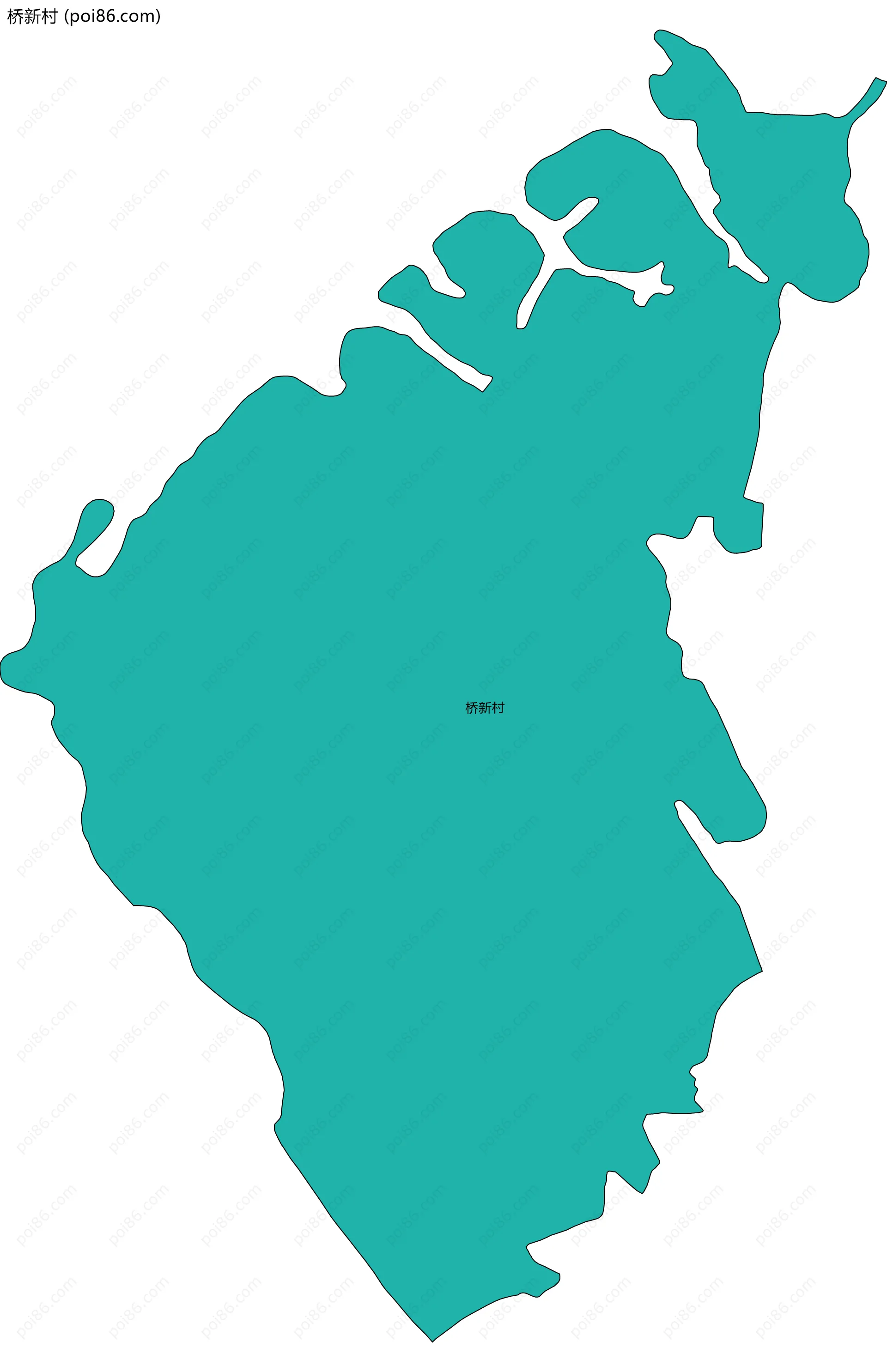 桥新村边界地图