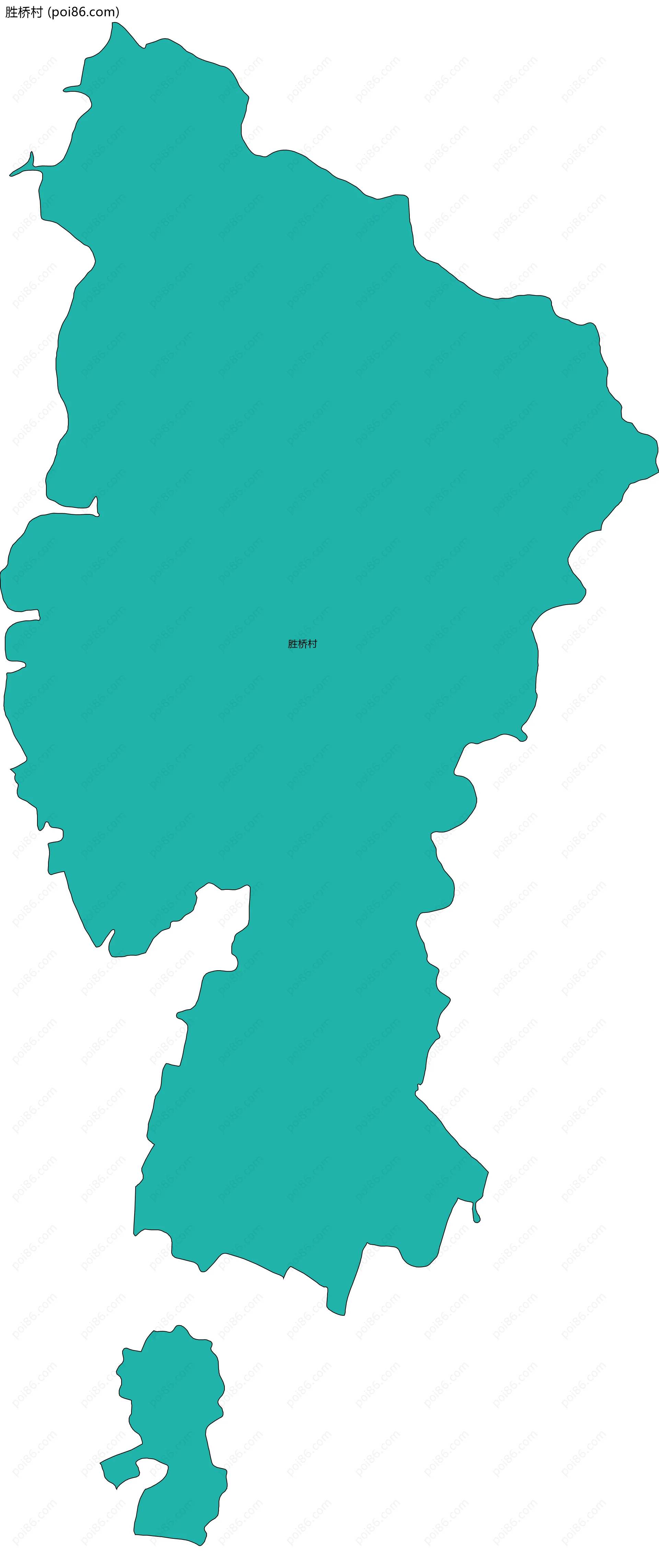 胜桥村边界地图