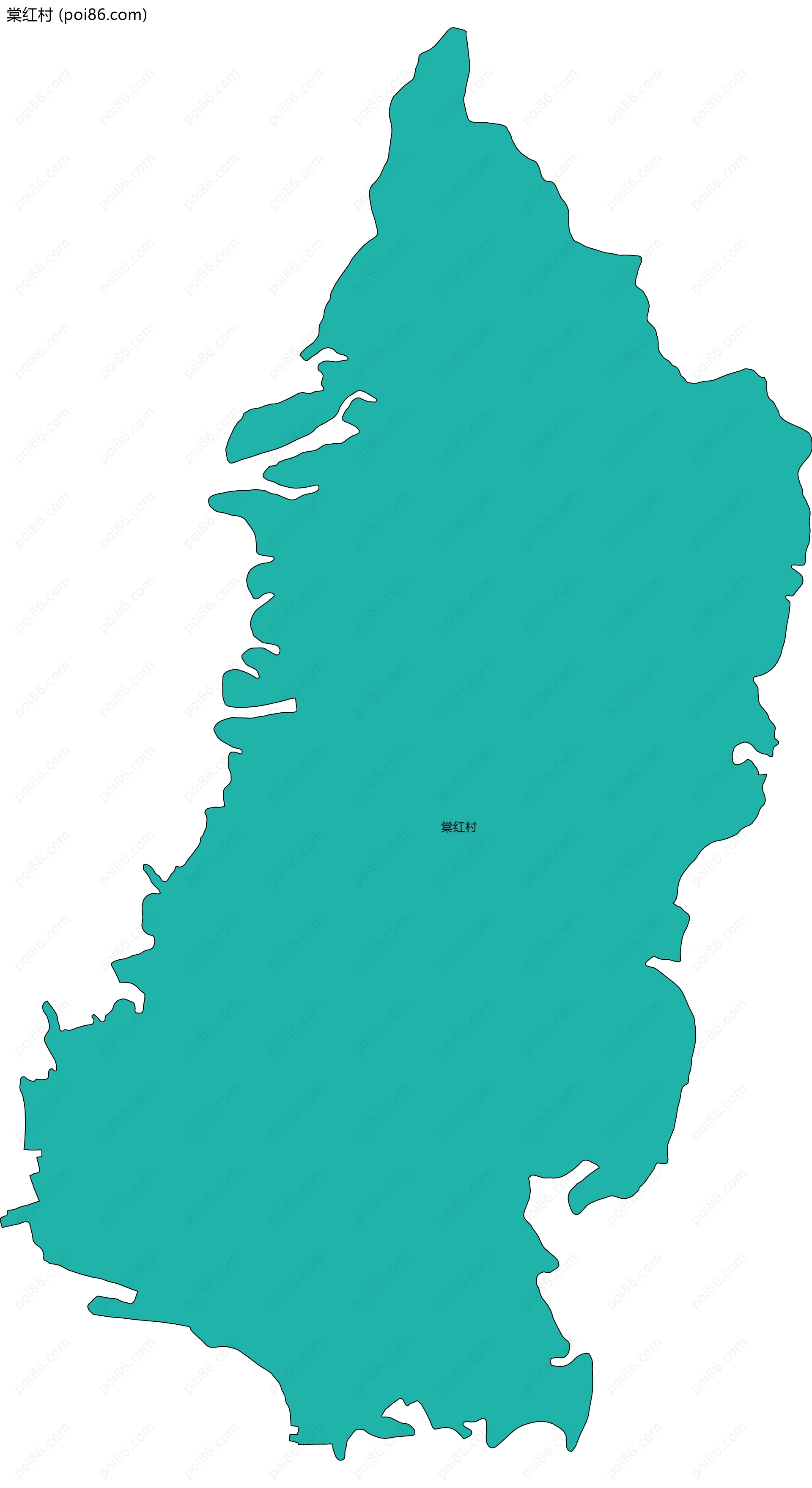 棠红村边界地图