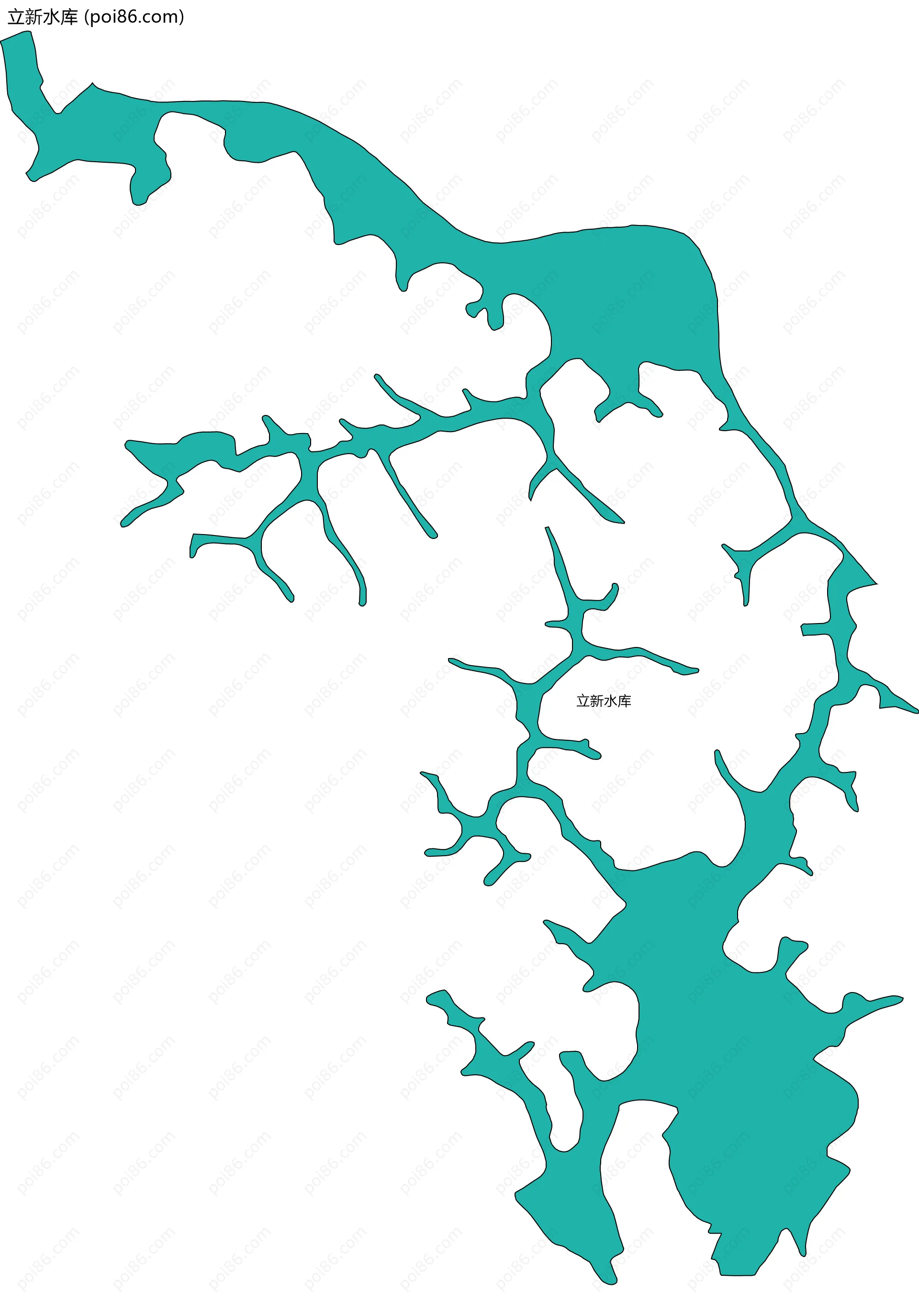 立新水库边界地图