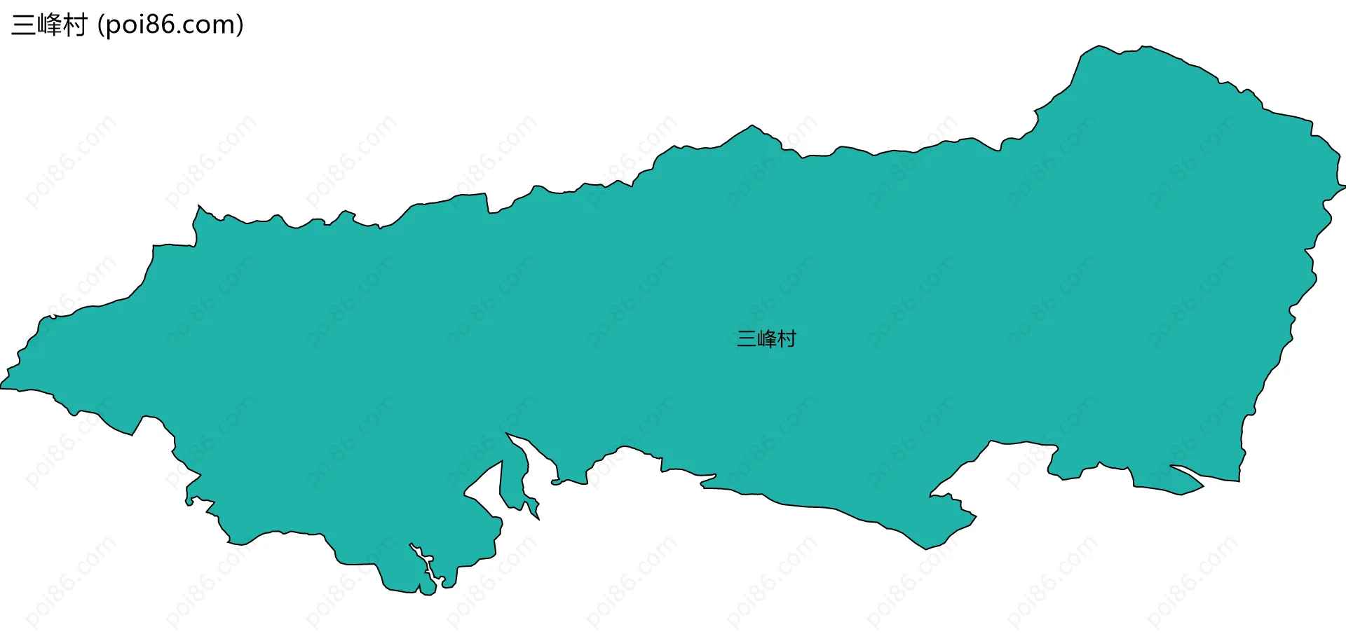 三峰村边界地图