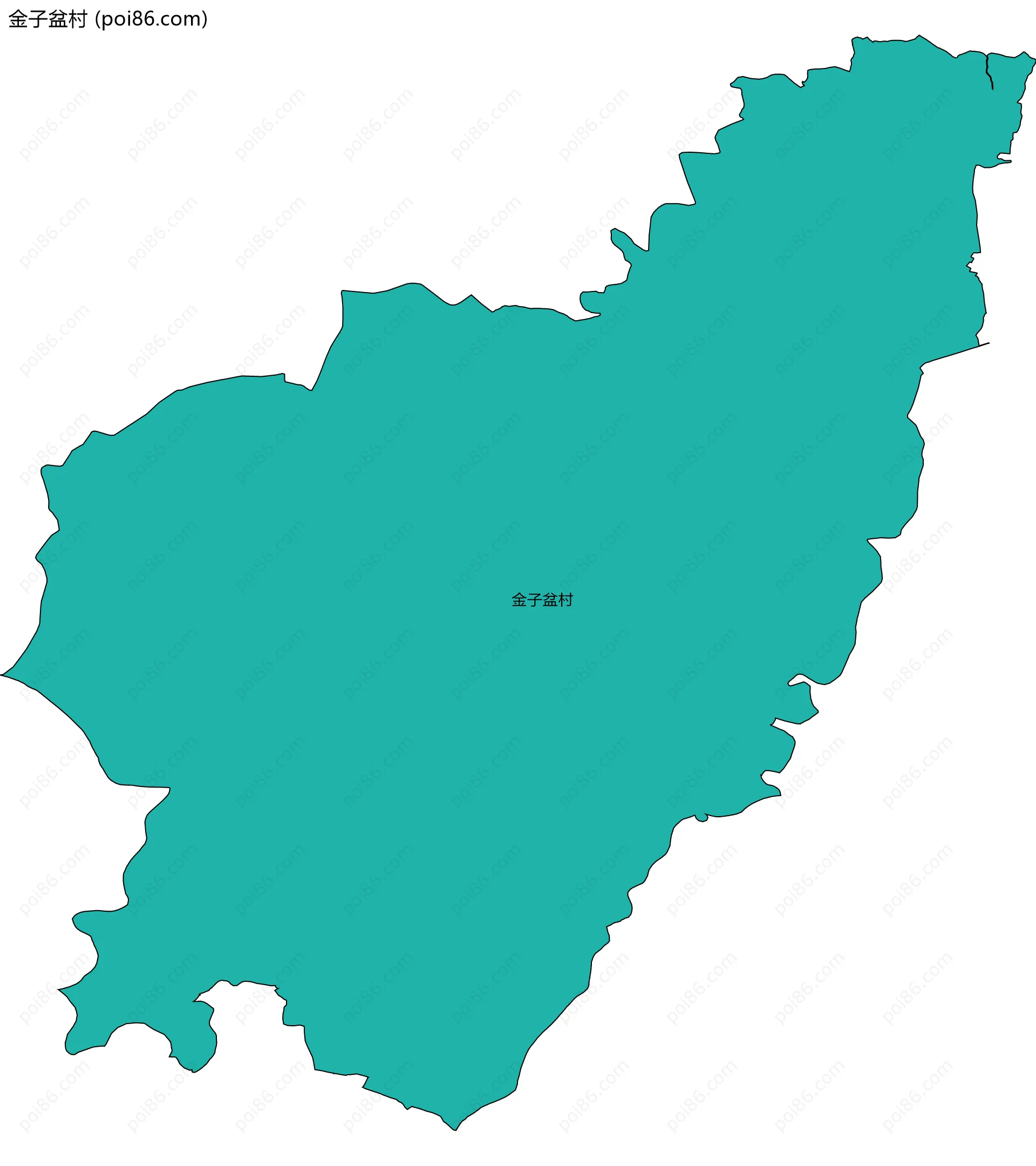 金子盆村边界地图