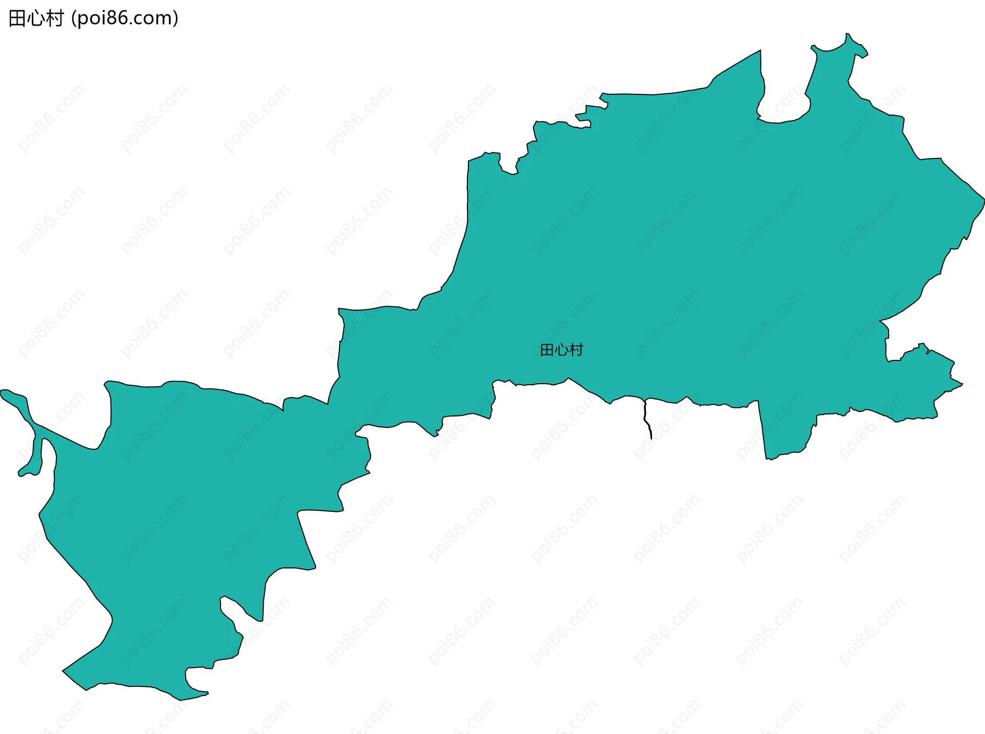 田心村边界地图