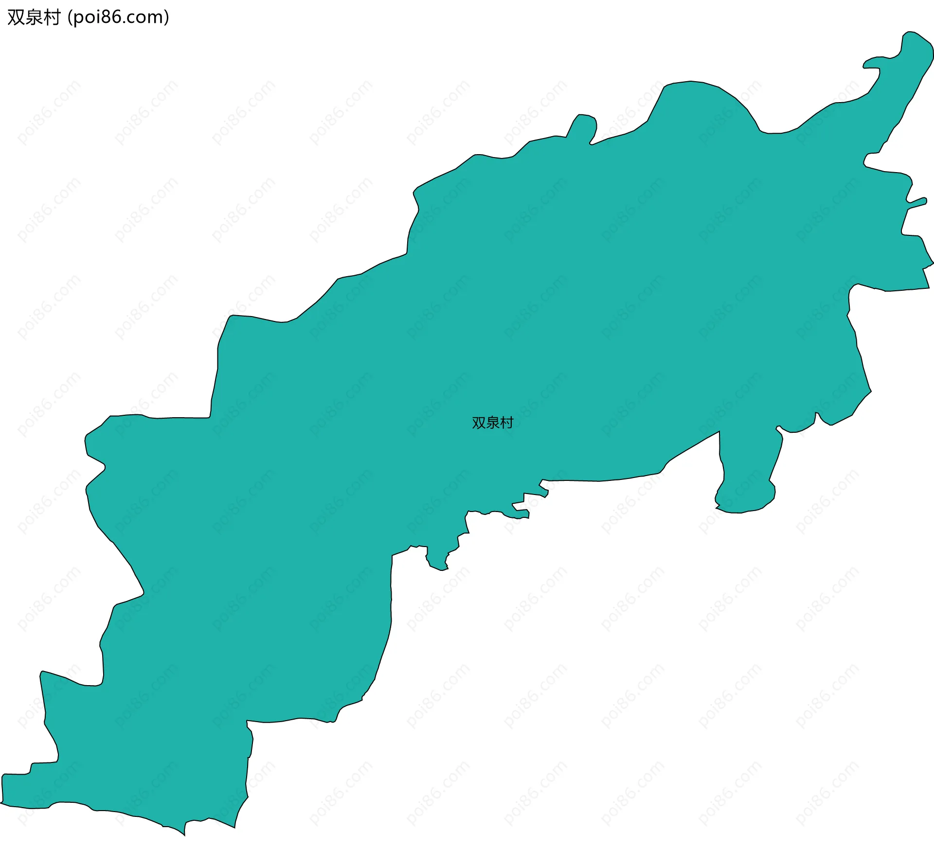 双泉村边界地图