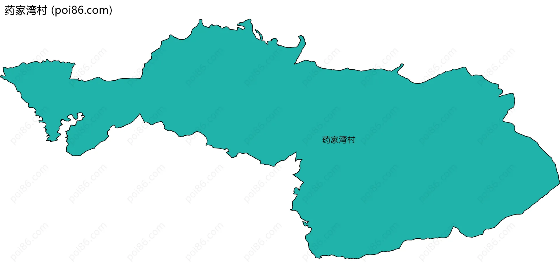 药家湾村边界地图