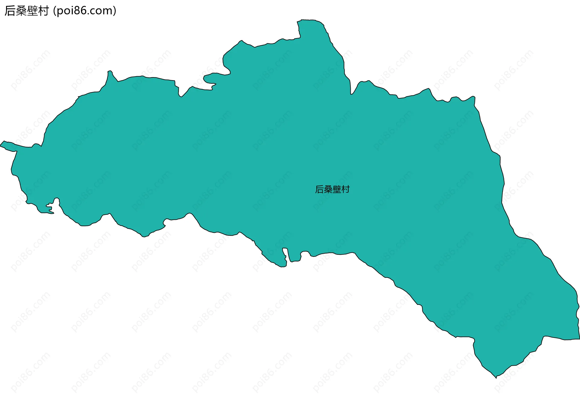 后桑壁村边界地图