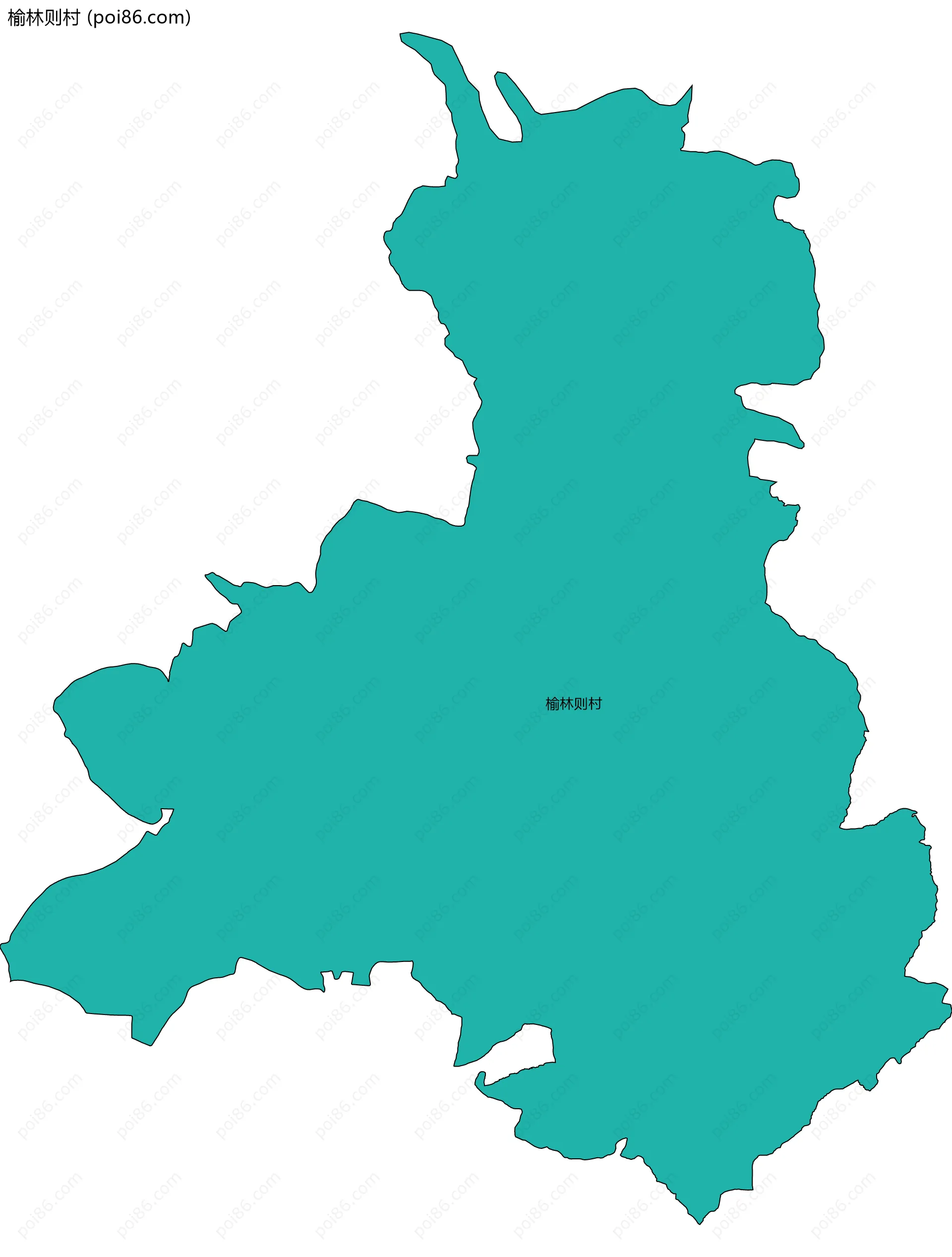 榆林则村边界地图