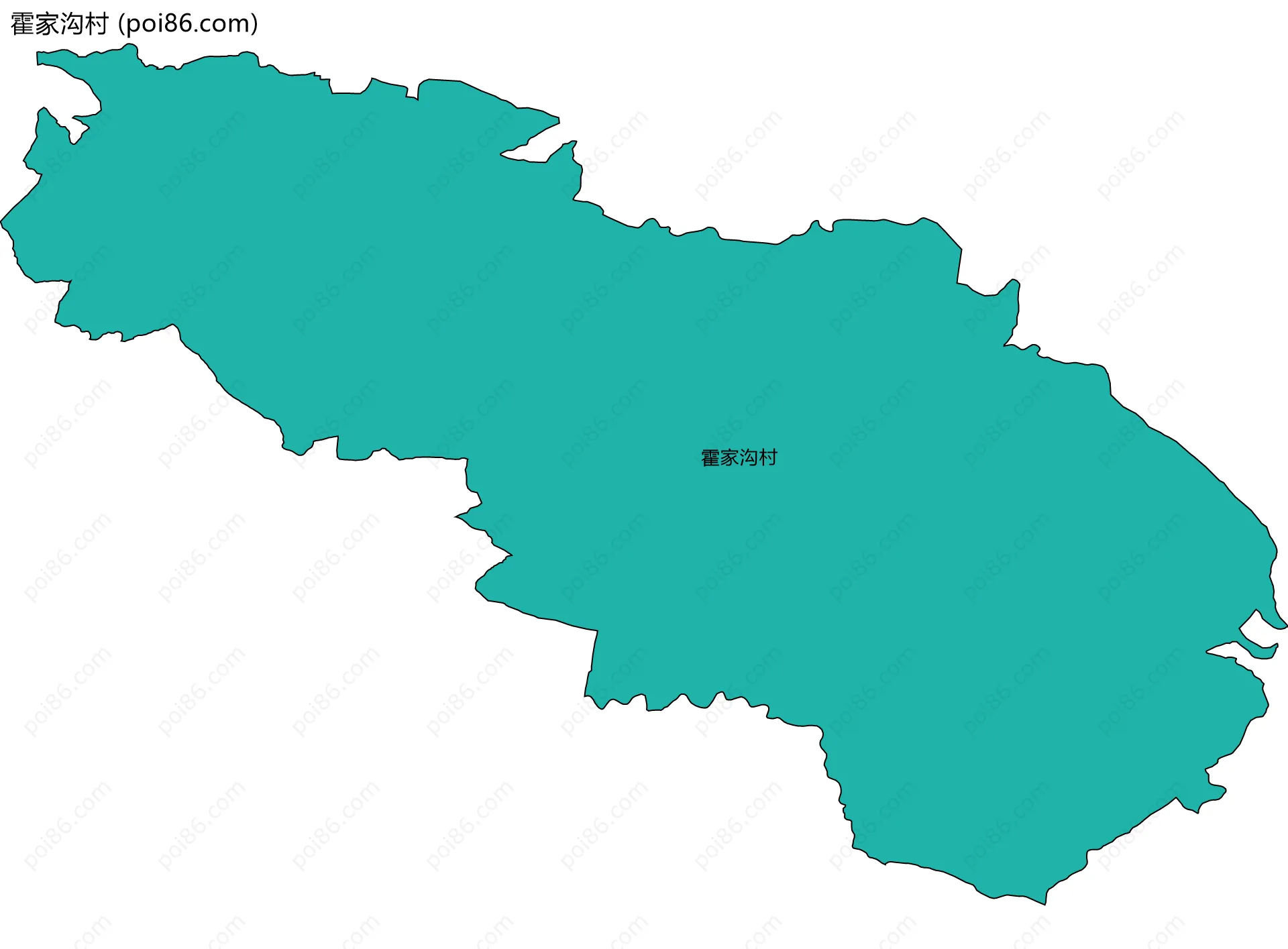 霍家沟村边界地图