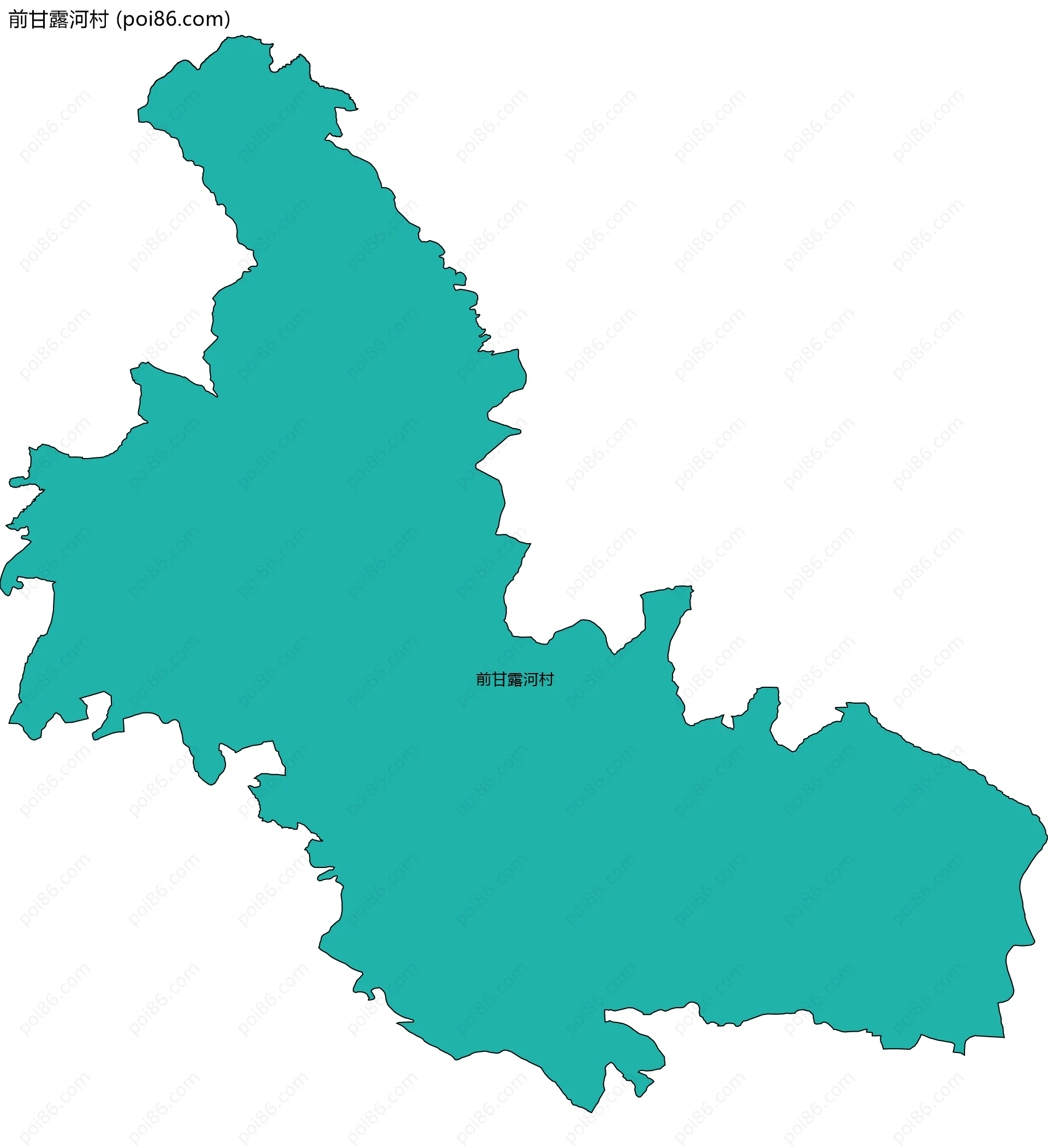 前甘露河村边界地图