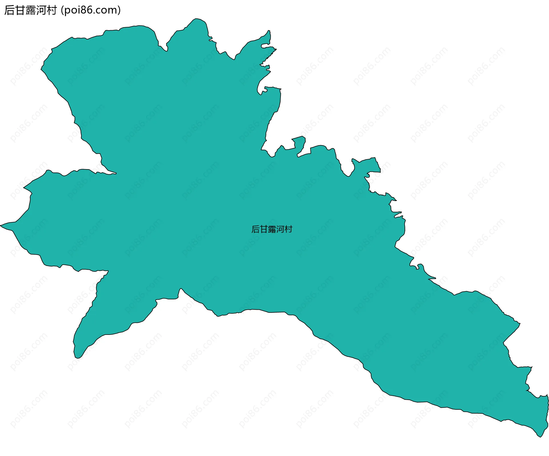 后甘露河村边界地图