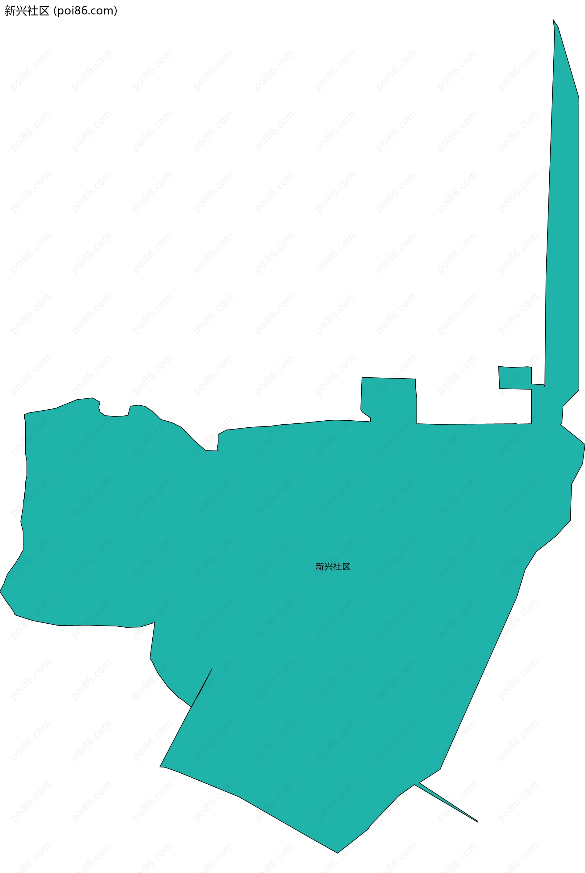 新兴社区边界地图