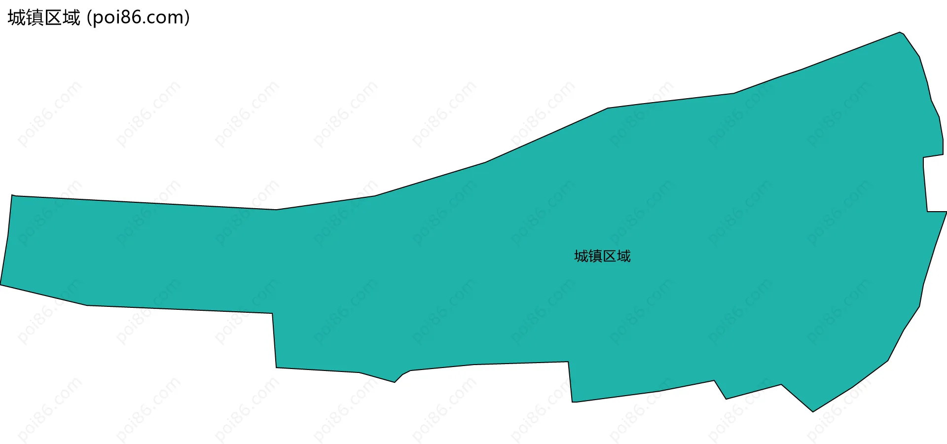 城镇区域边界地图