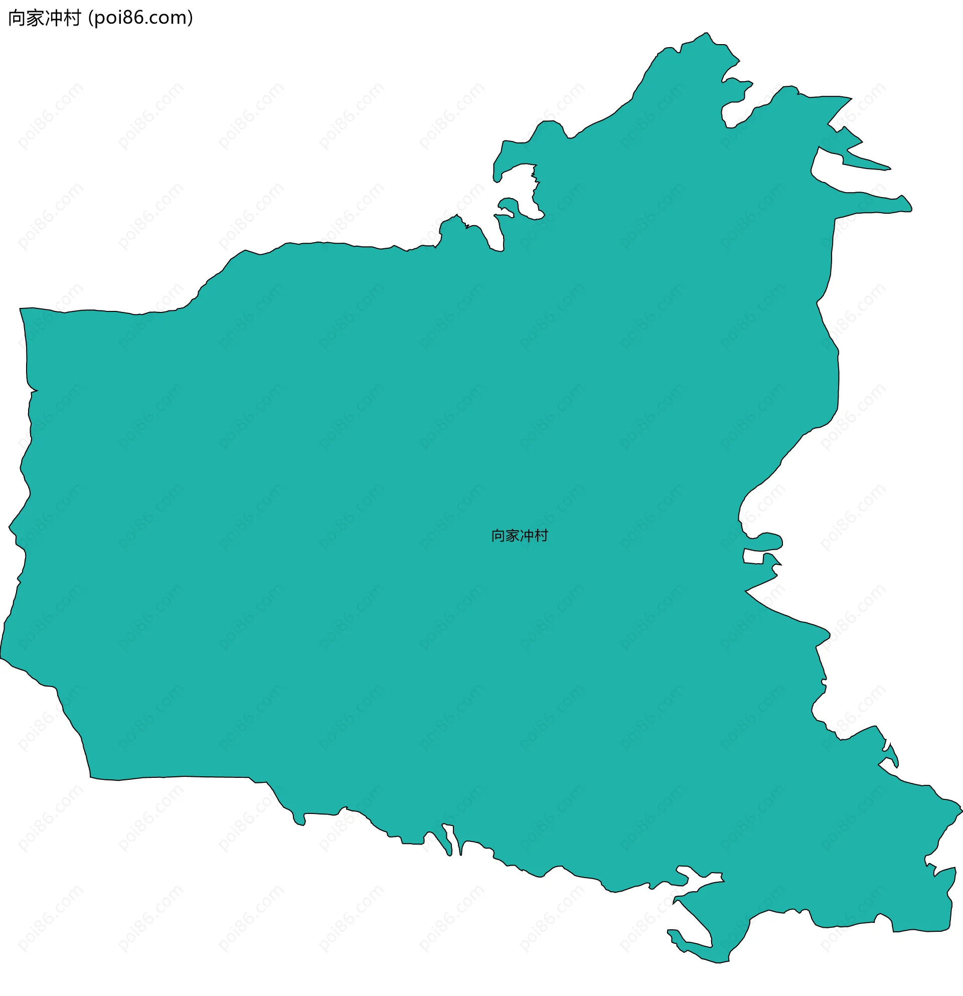 向家冲村边界地图