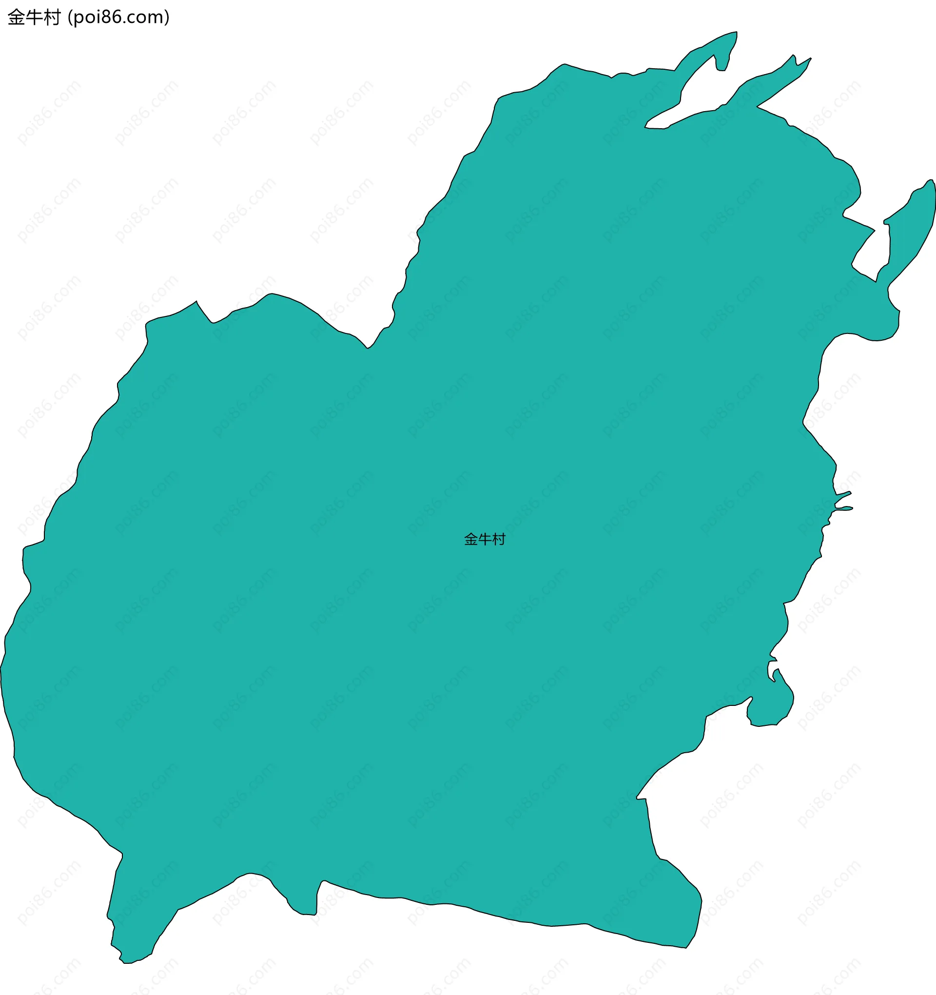 金牛村边界地图