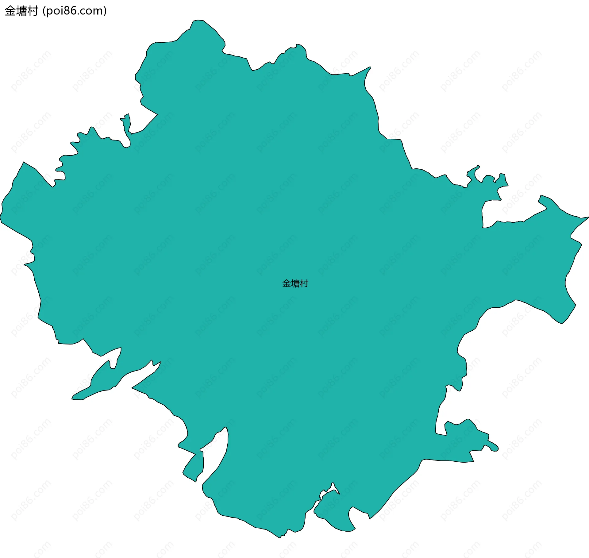 金塘村边界地图