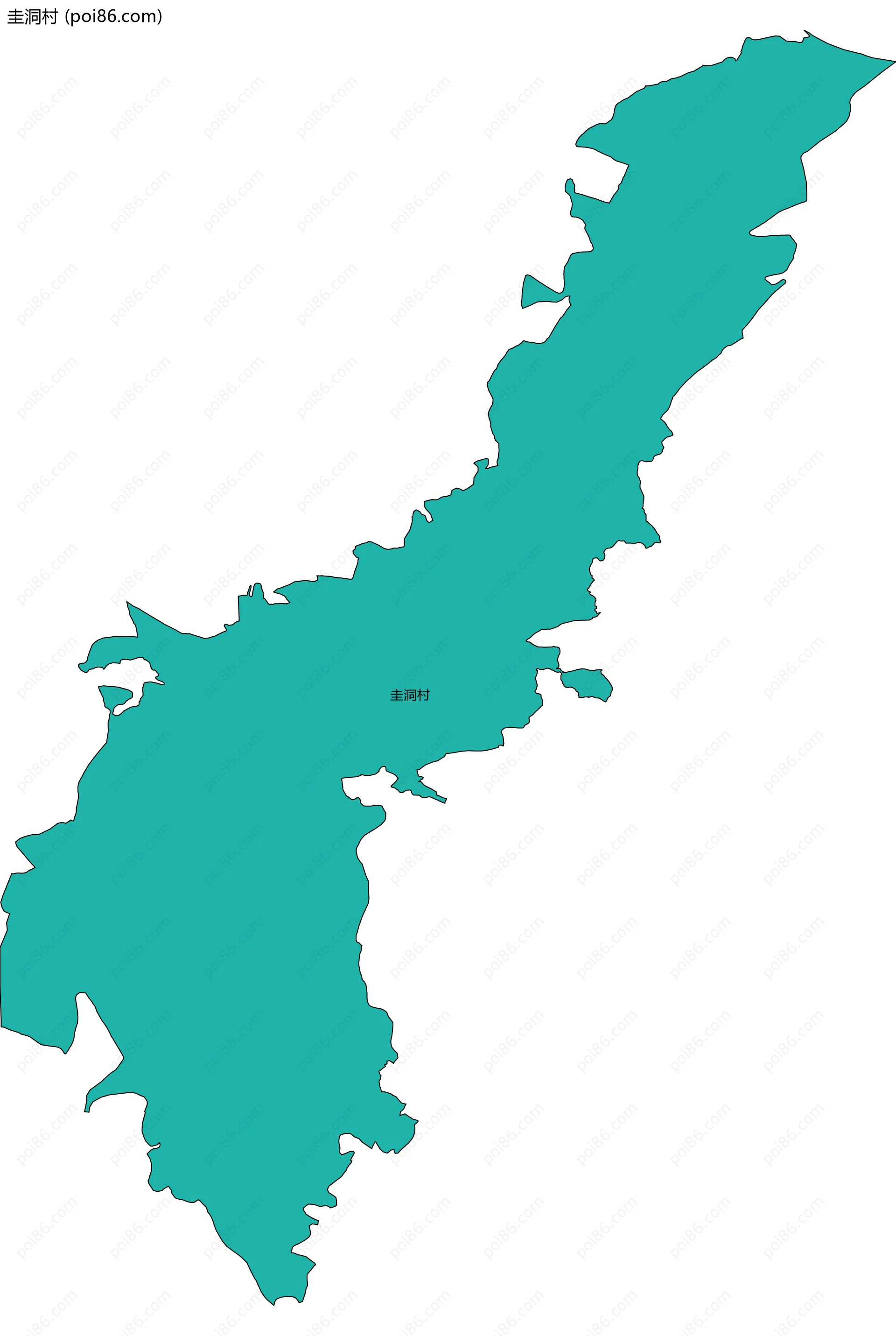 圭洞村边界地图