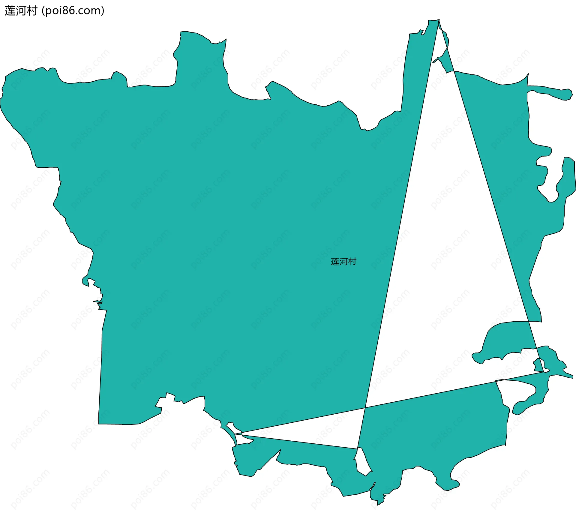 莲河村边界地图