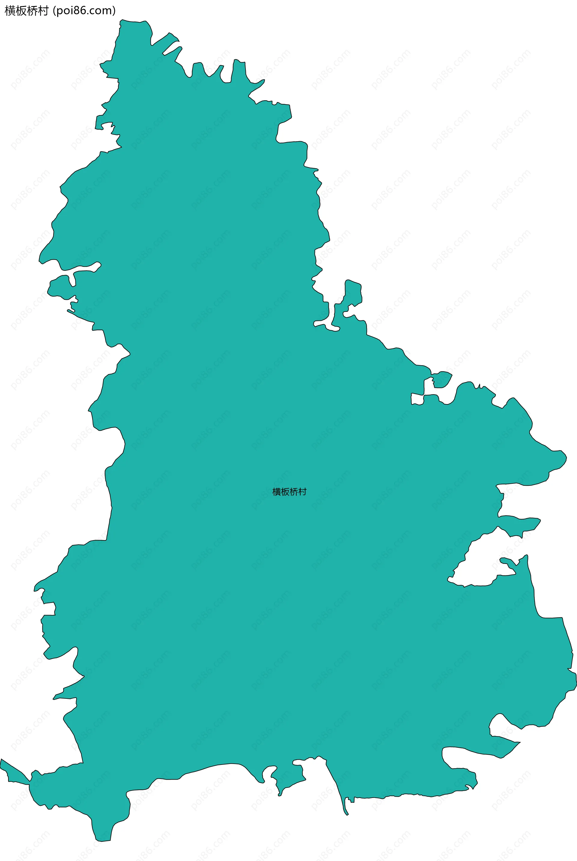 横板桥村边界地图