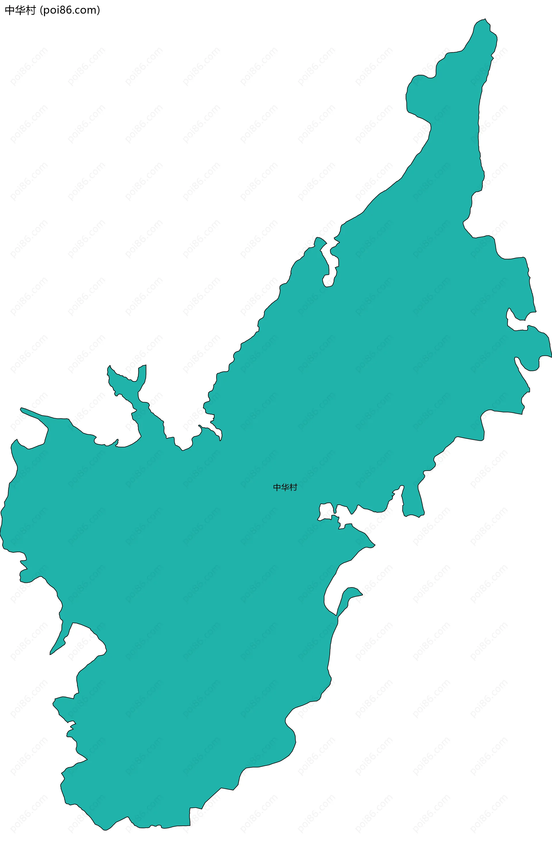 中华村边界地图