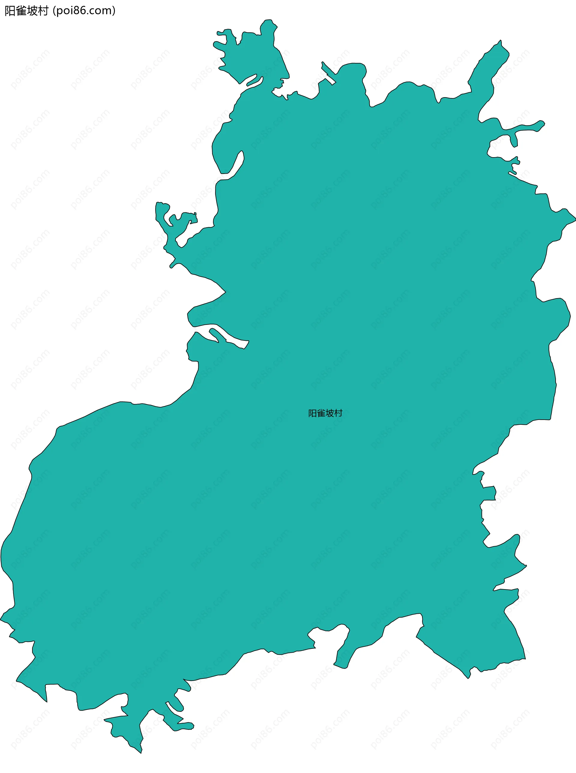 阳雀坡村边界地图