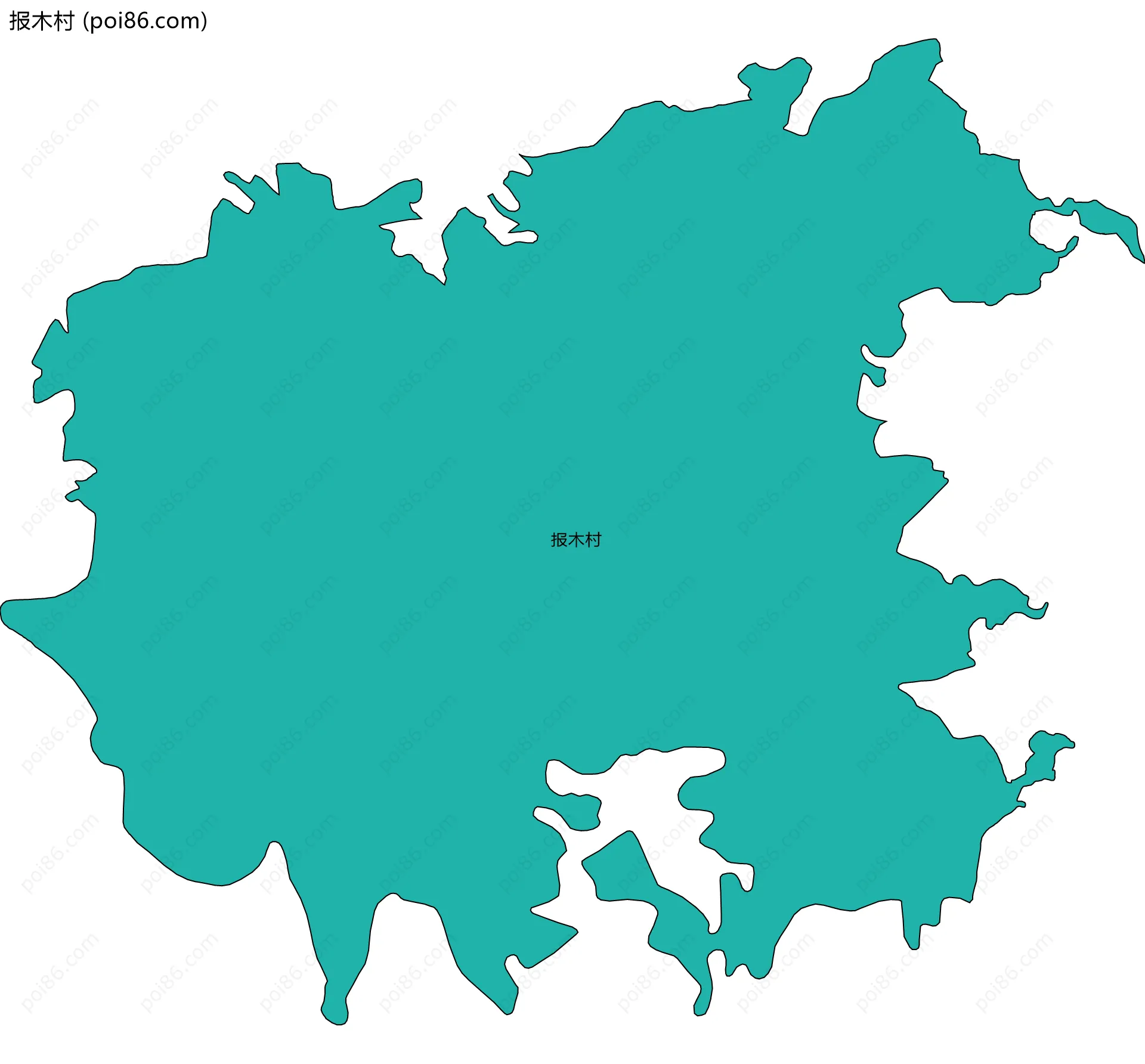 报木村边界地图