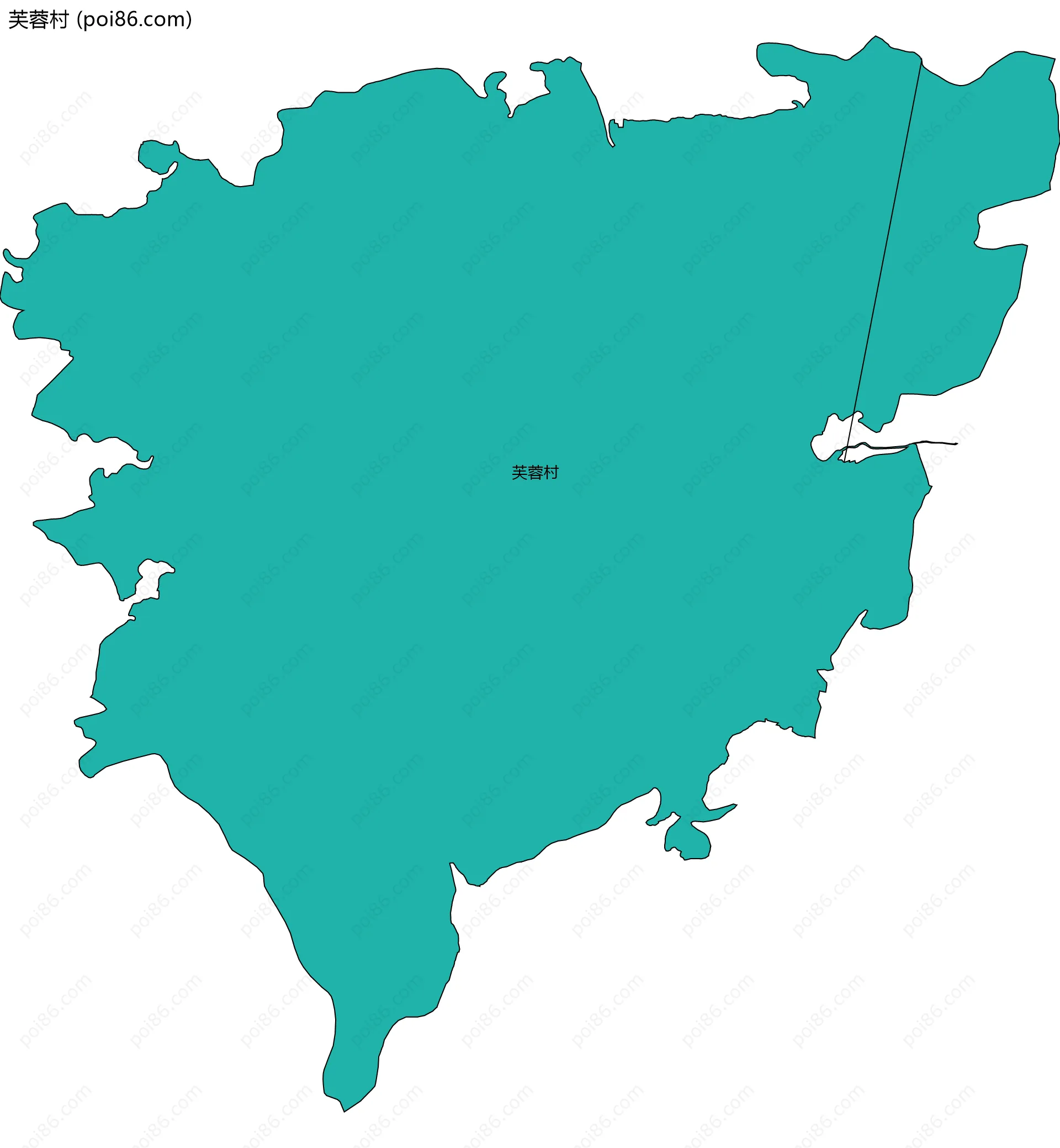 芙蓉村边界地图