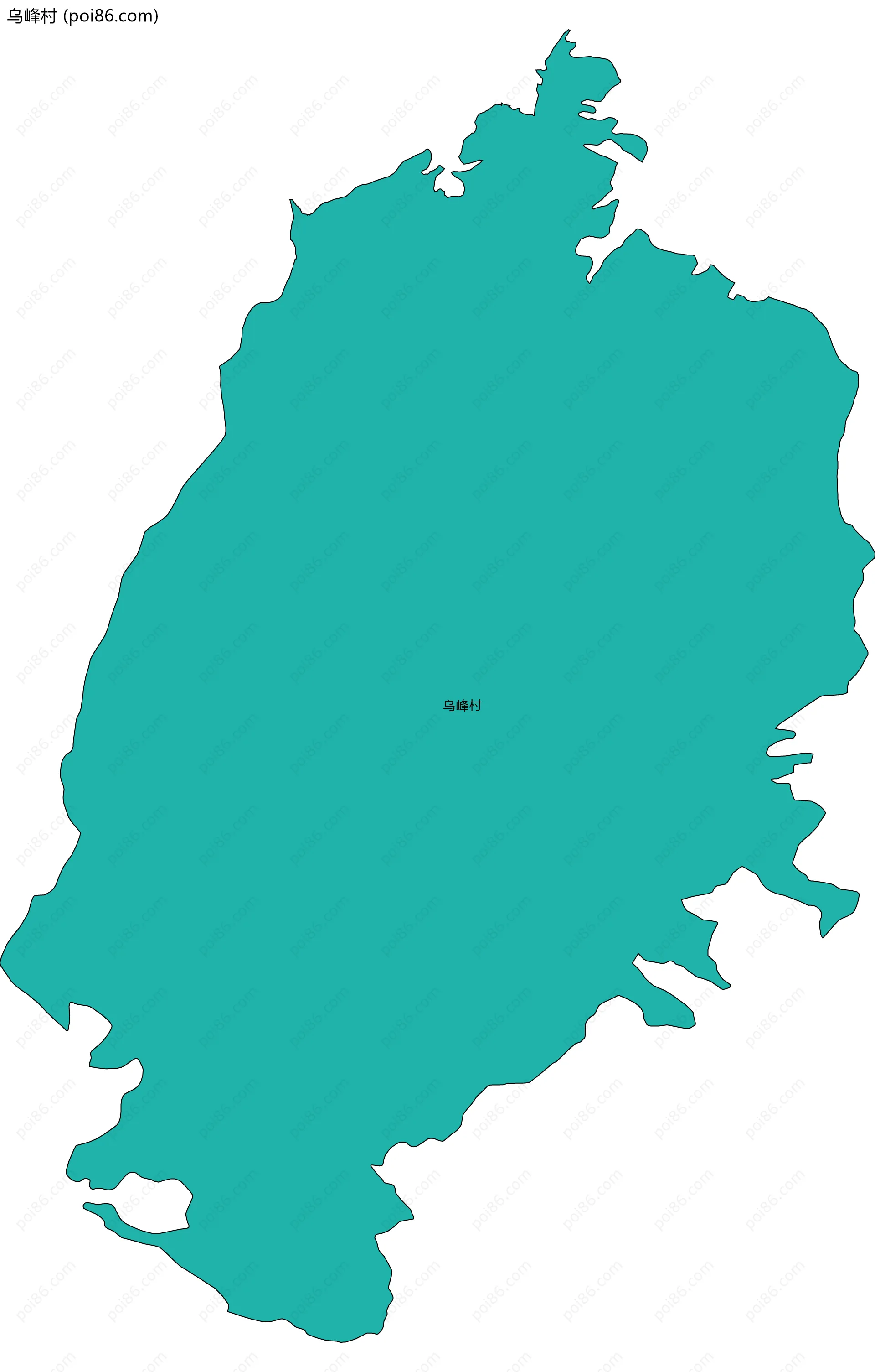 乌峰村边界地图