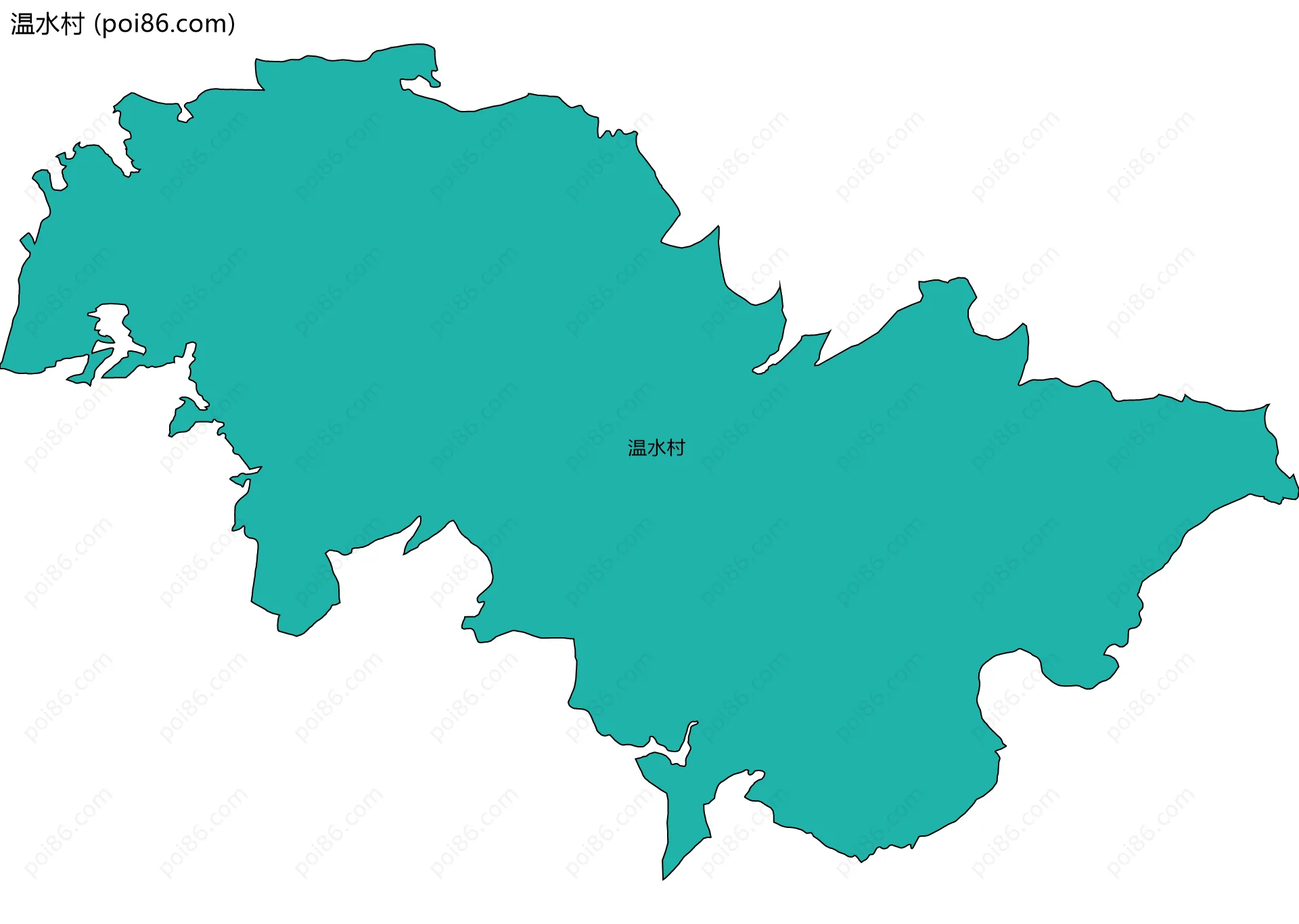 温水村边界地图