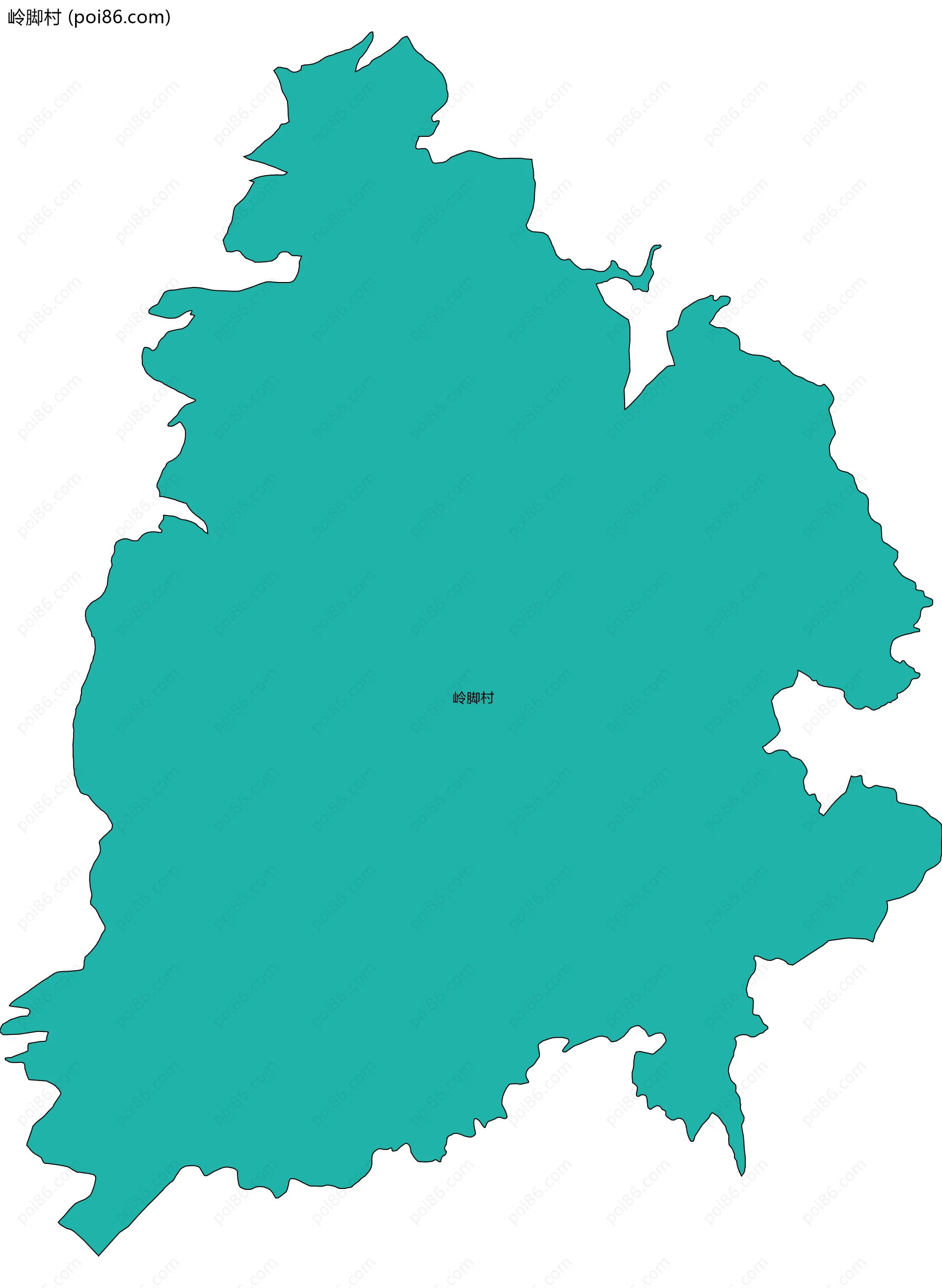 岭脚村边界地图