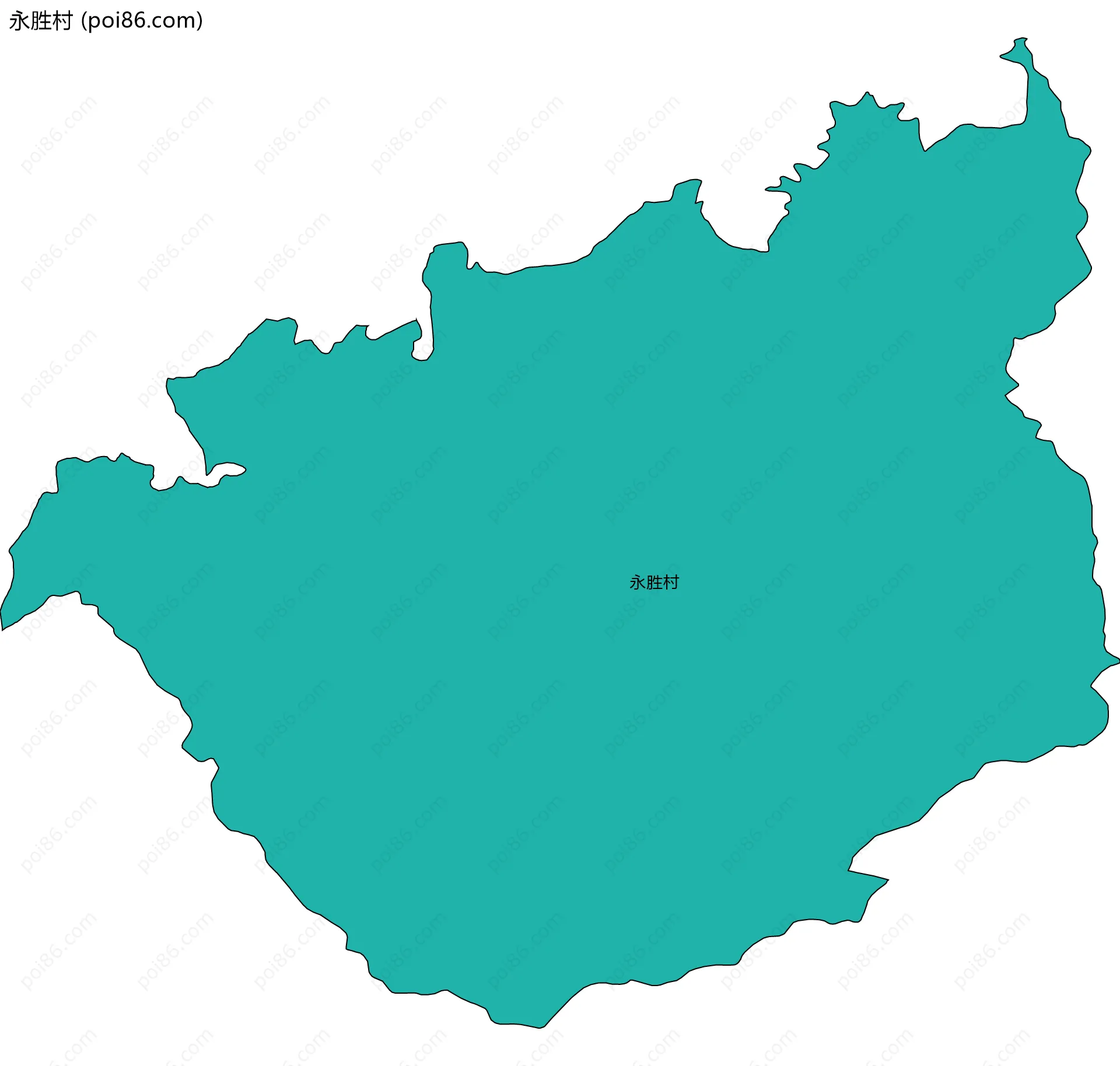 永胜村边界地图
